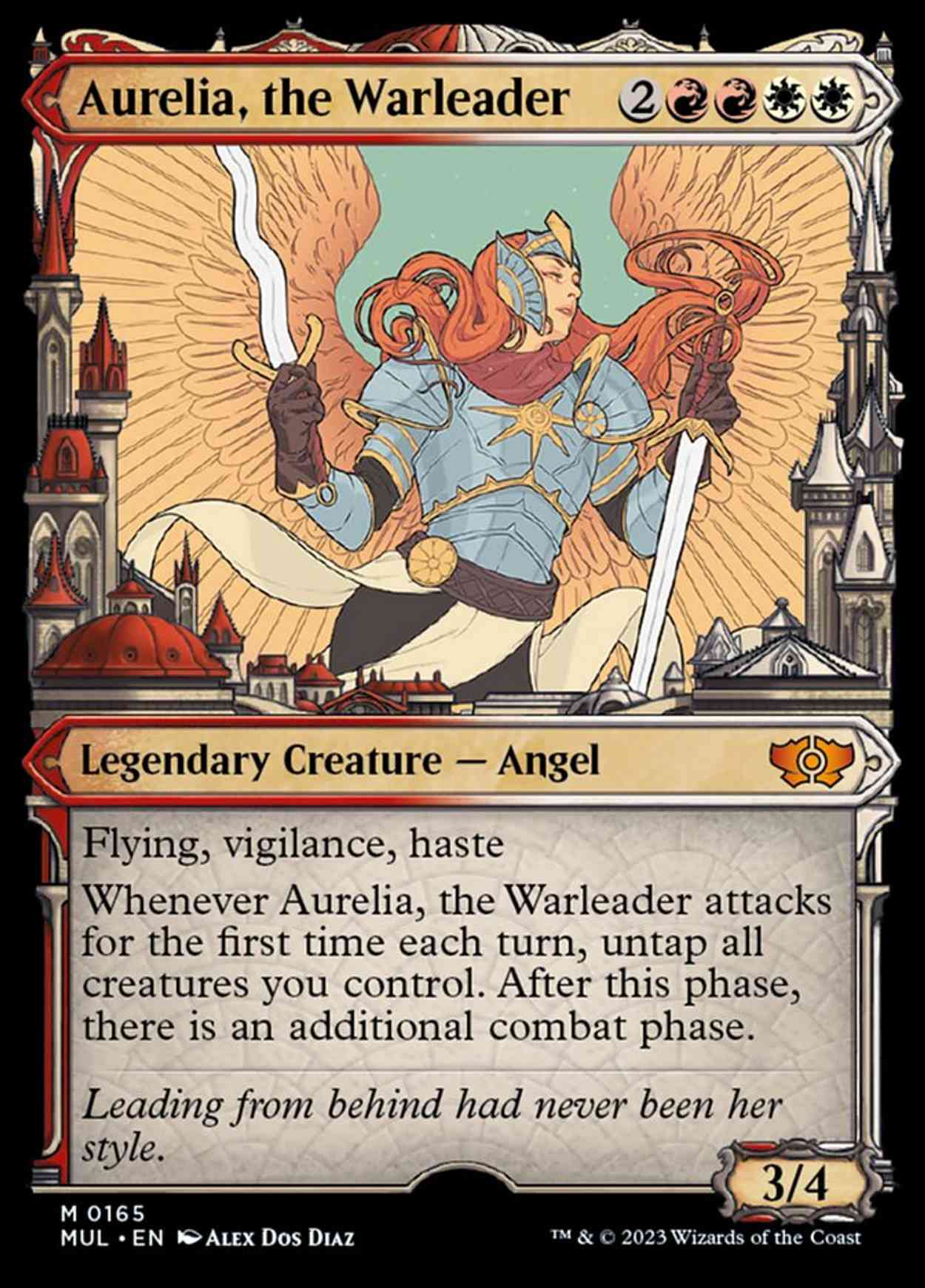 Aurelia, the Warleader (Halo Foil) magic card front