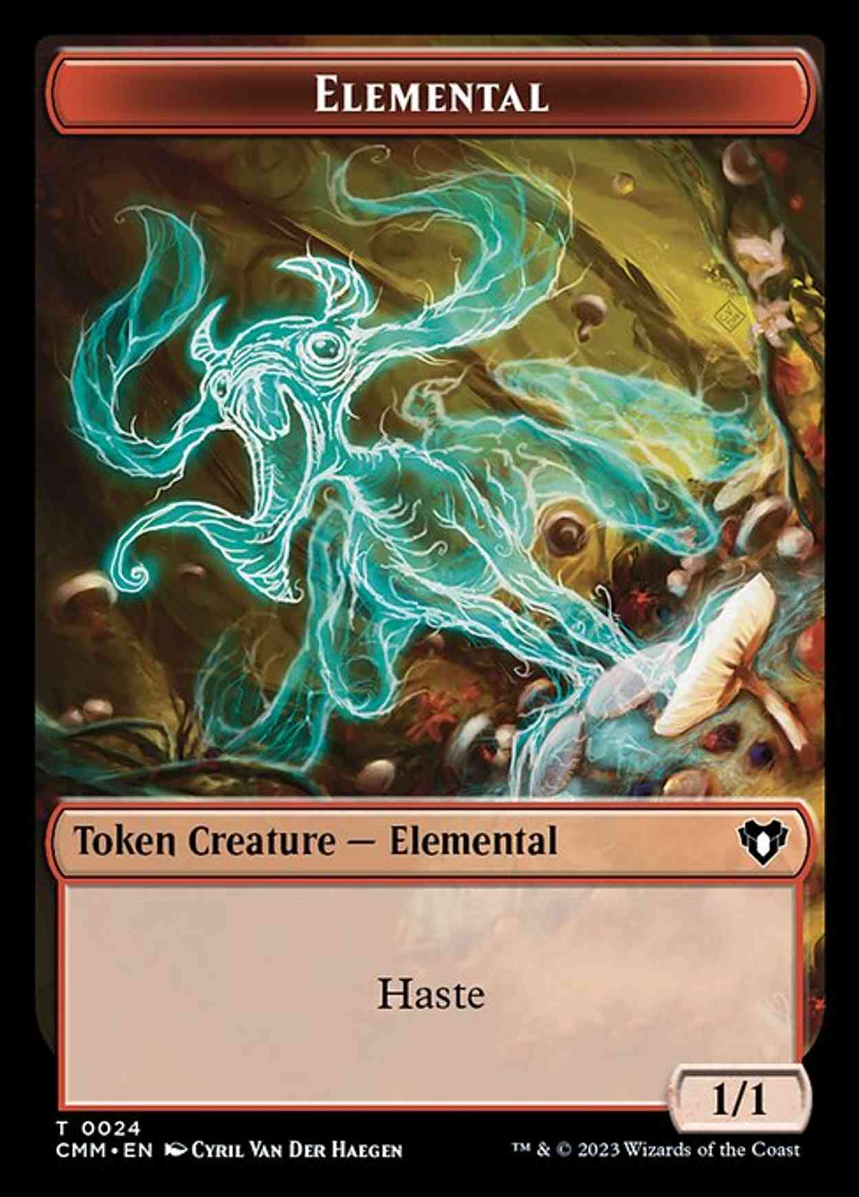 Elemental (0024) // Emblem - Teferi, Temporal Archmage Double-Sided Token magic card front