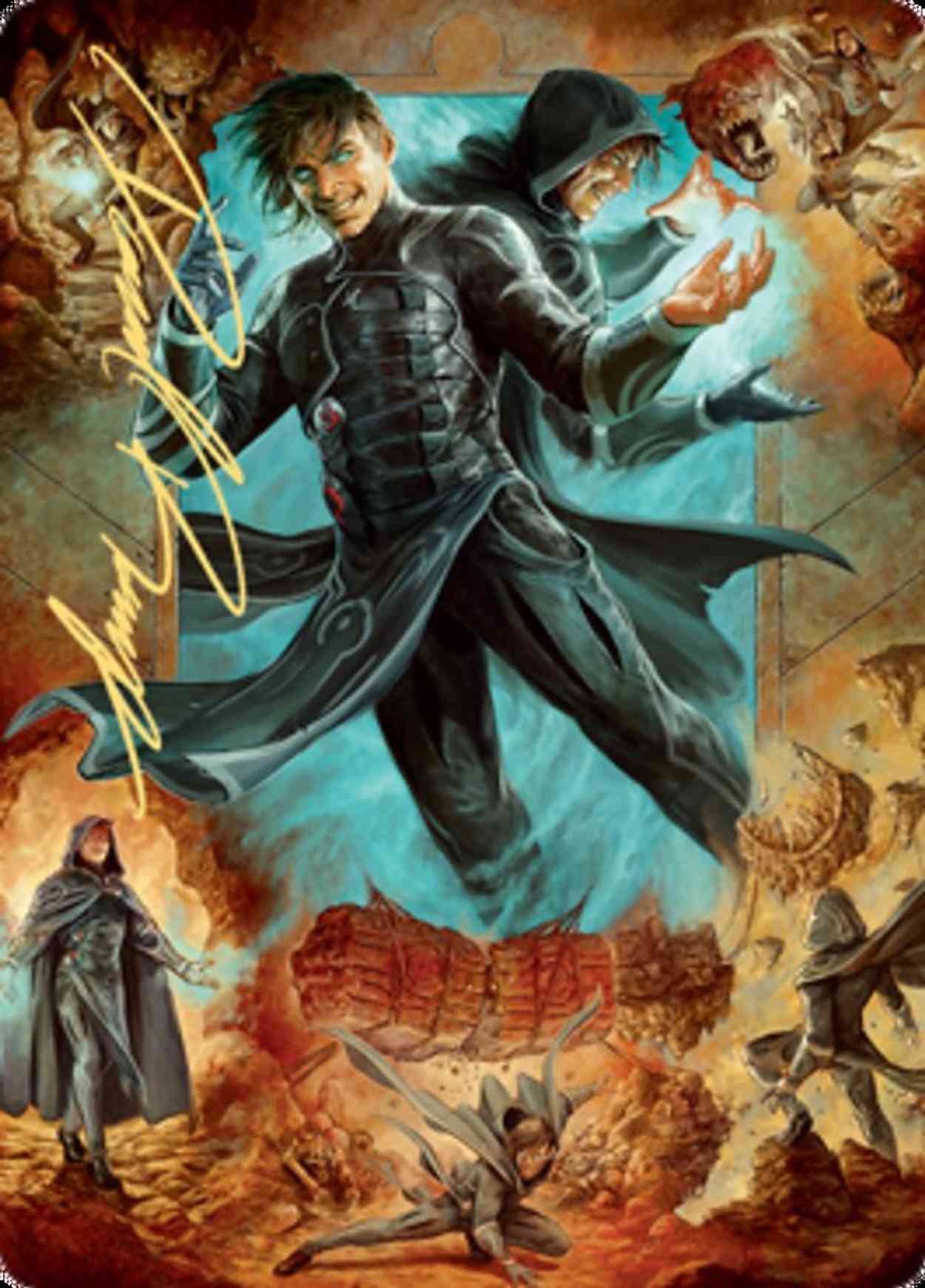 Jace, Mirror Mage Art Card (2/81) (Gold-Stamped Signature) magic card front