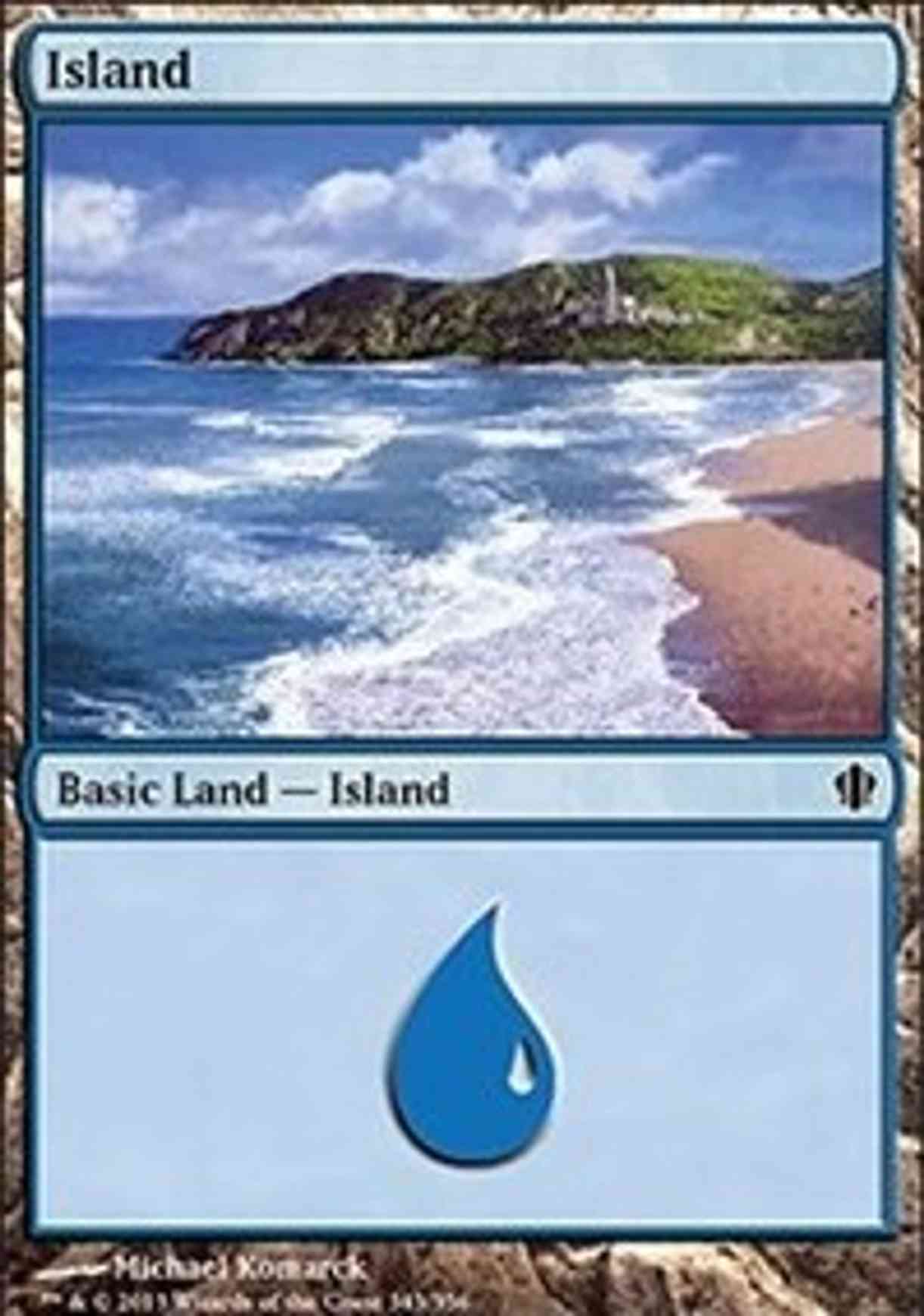 Island (343) magic card front