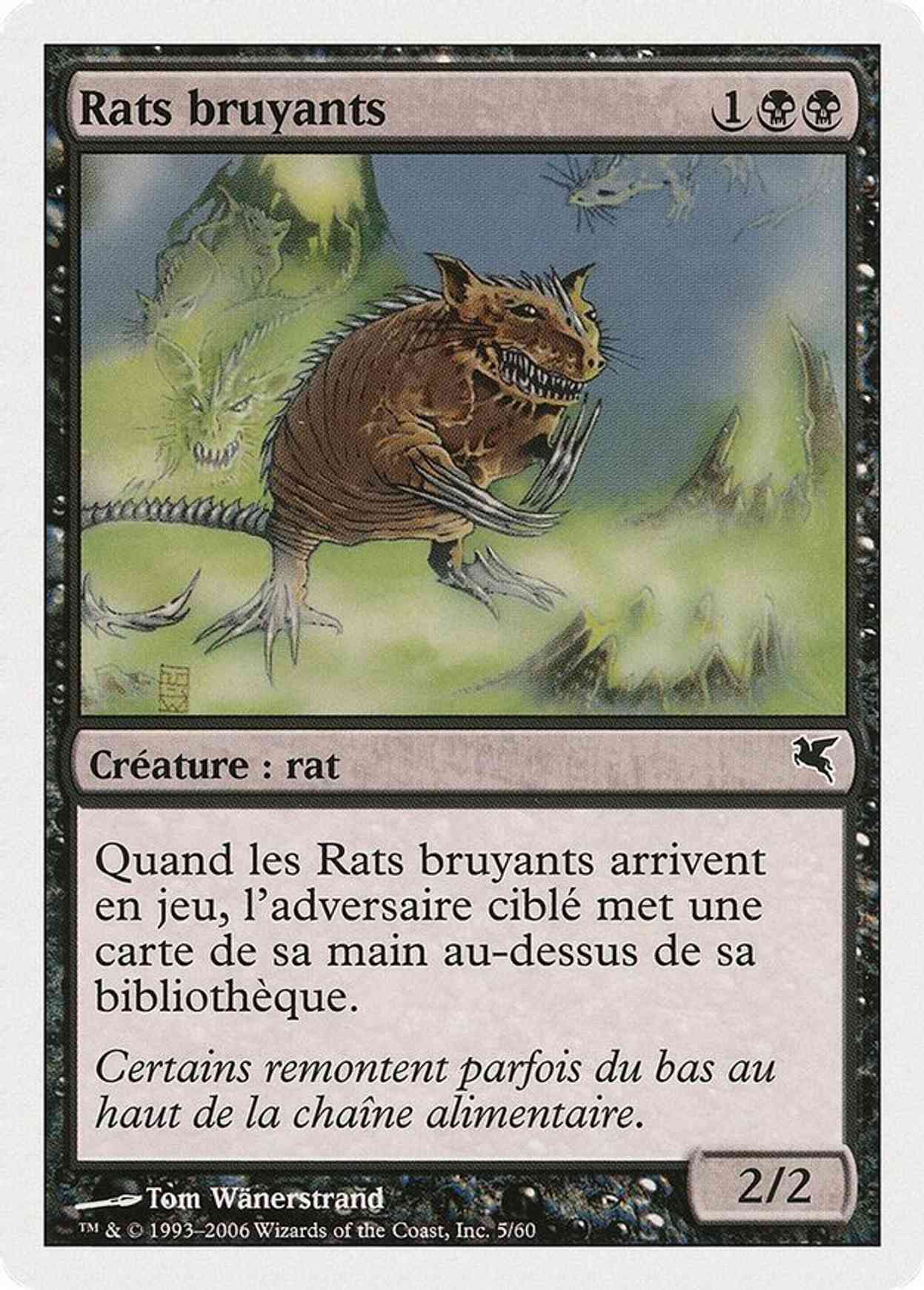 Chittering Rats (French) - "Rats bruyants" (A5) magic card front