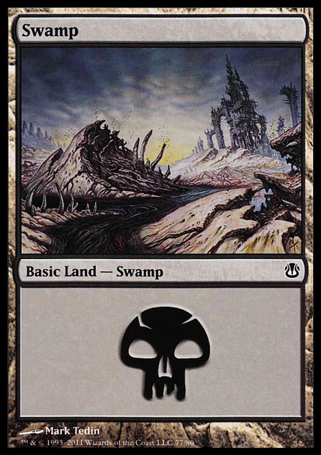 Swamp (77) magic card front