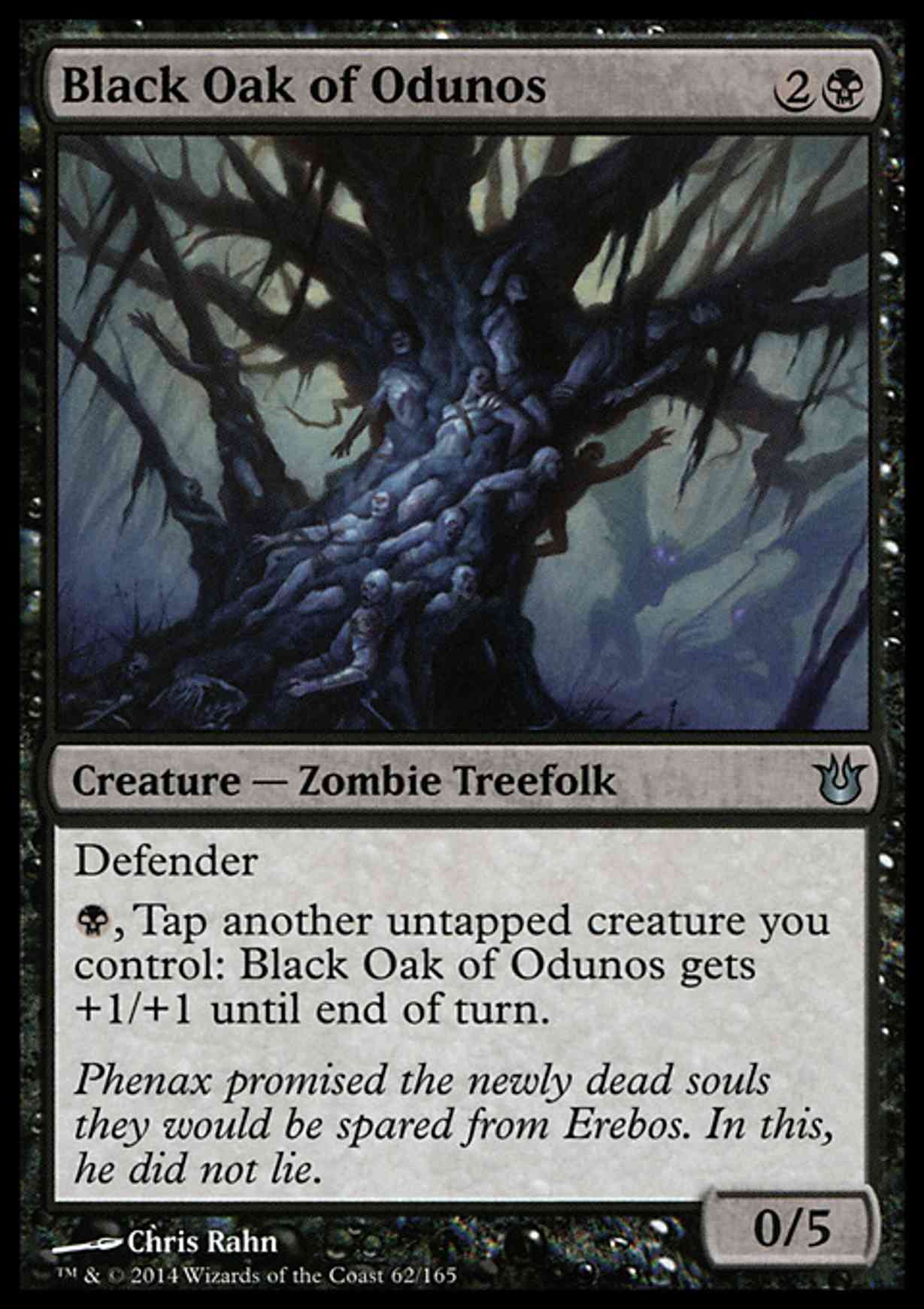 Black Oak of Odunos magic card front