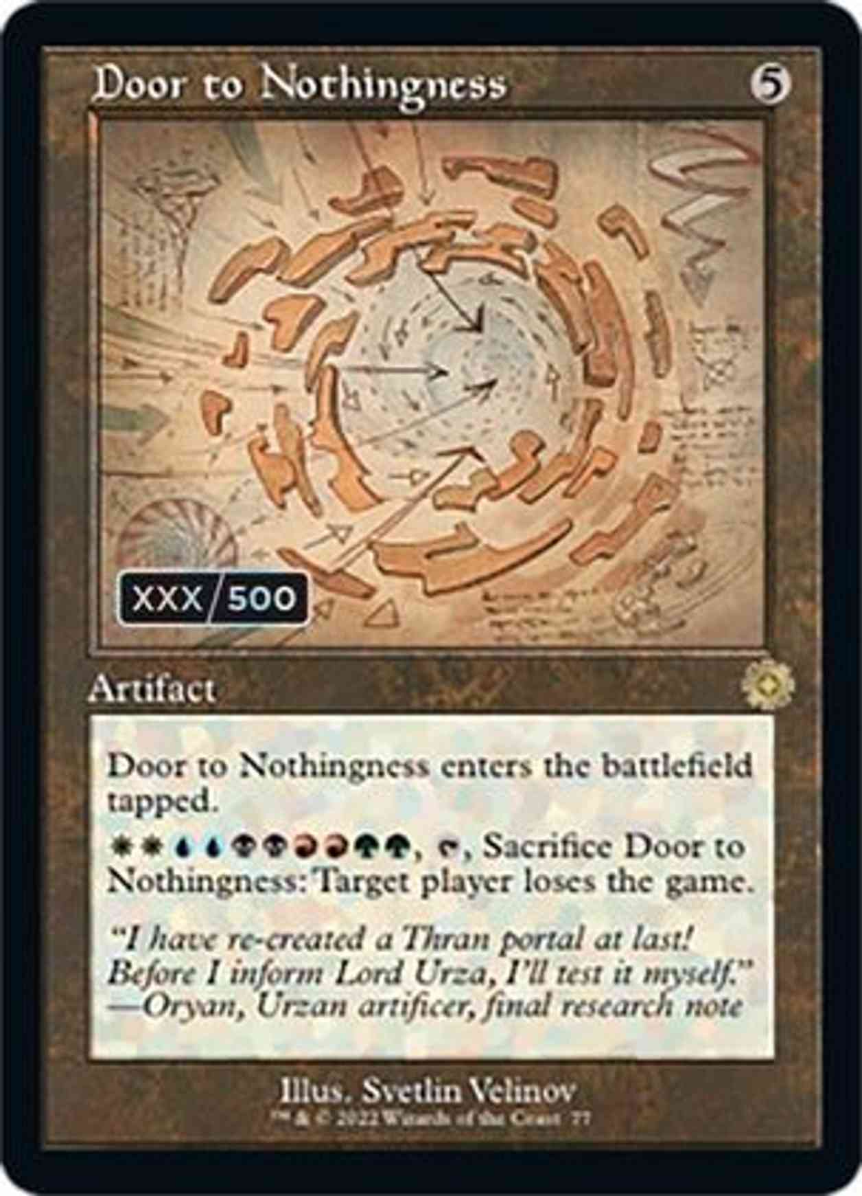 Door to Nothingness (Schematic) (Serial Numbered) magic card front