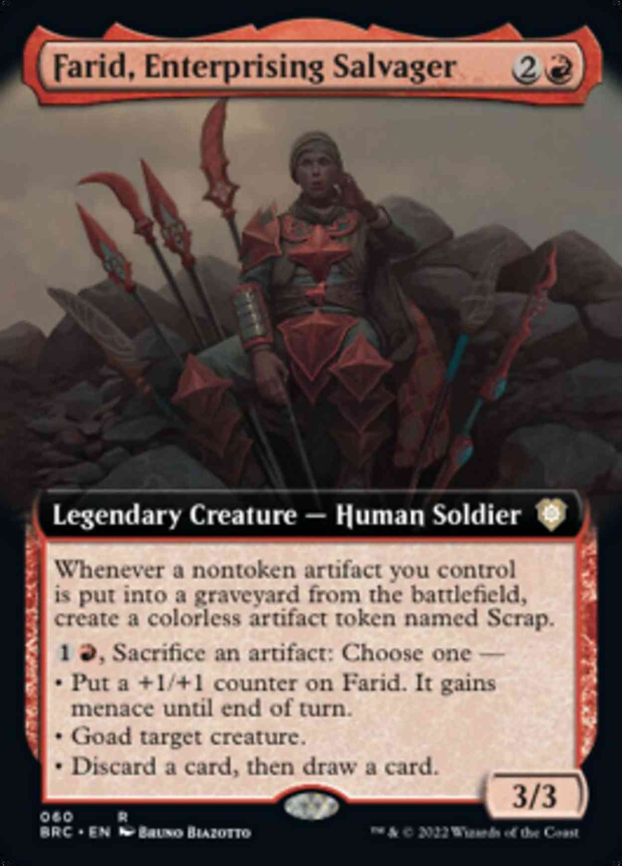 Farid, Enterprising Salvager (Extended Art) magic card front