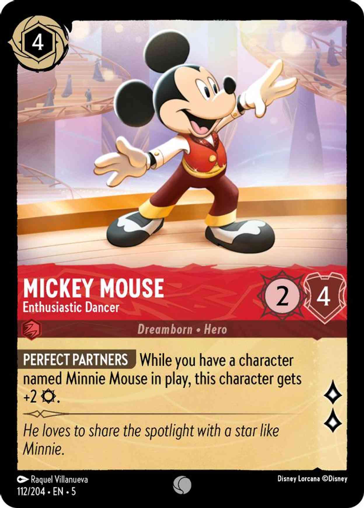 Mickey Mouse - Enthusiastic Dancer magic card front