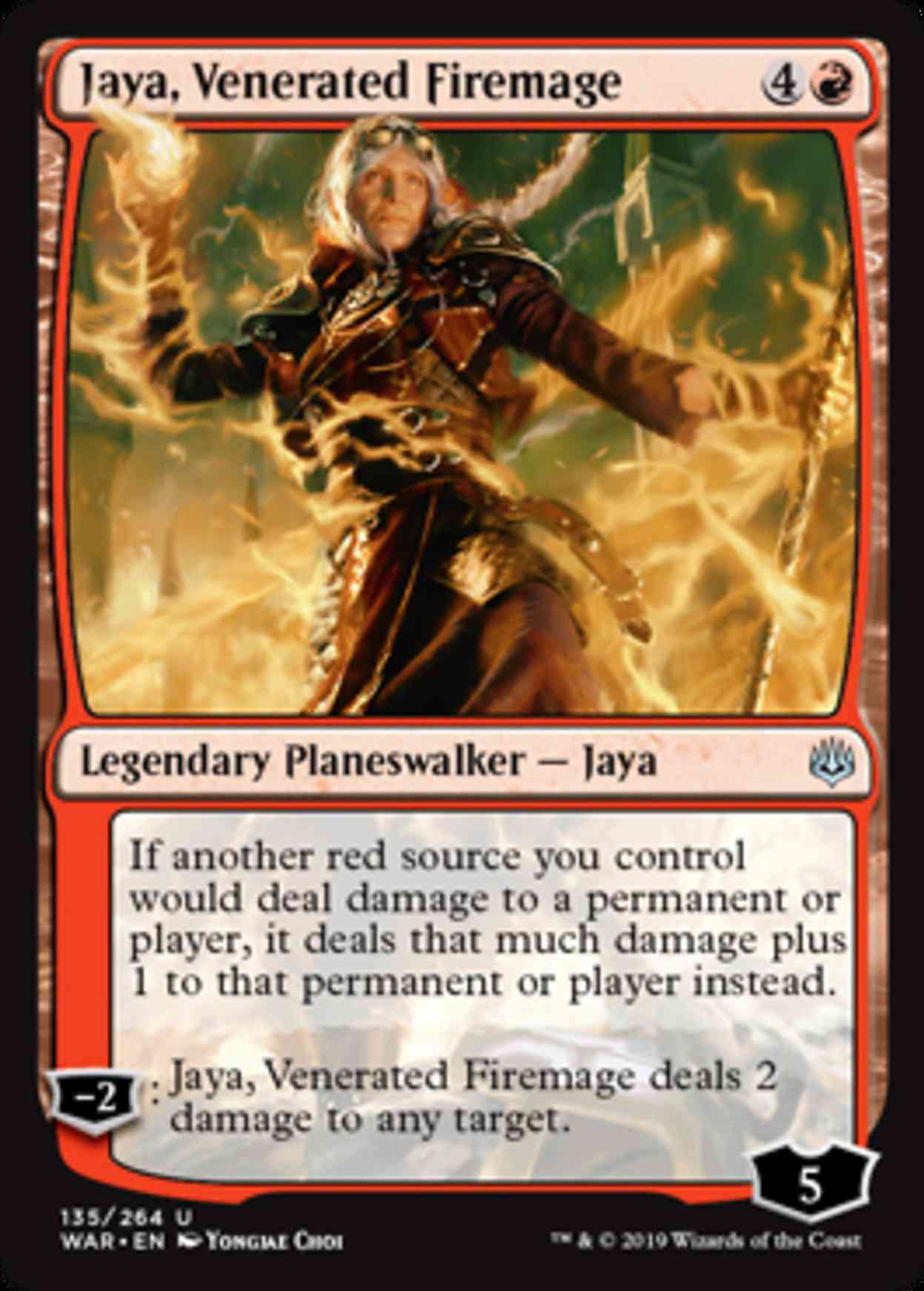 Jaya, Venerated Firemage magic card front