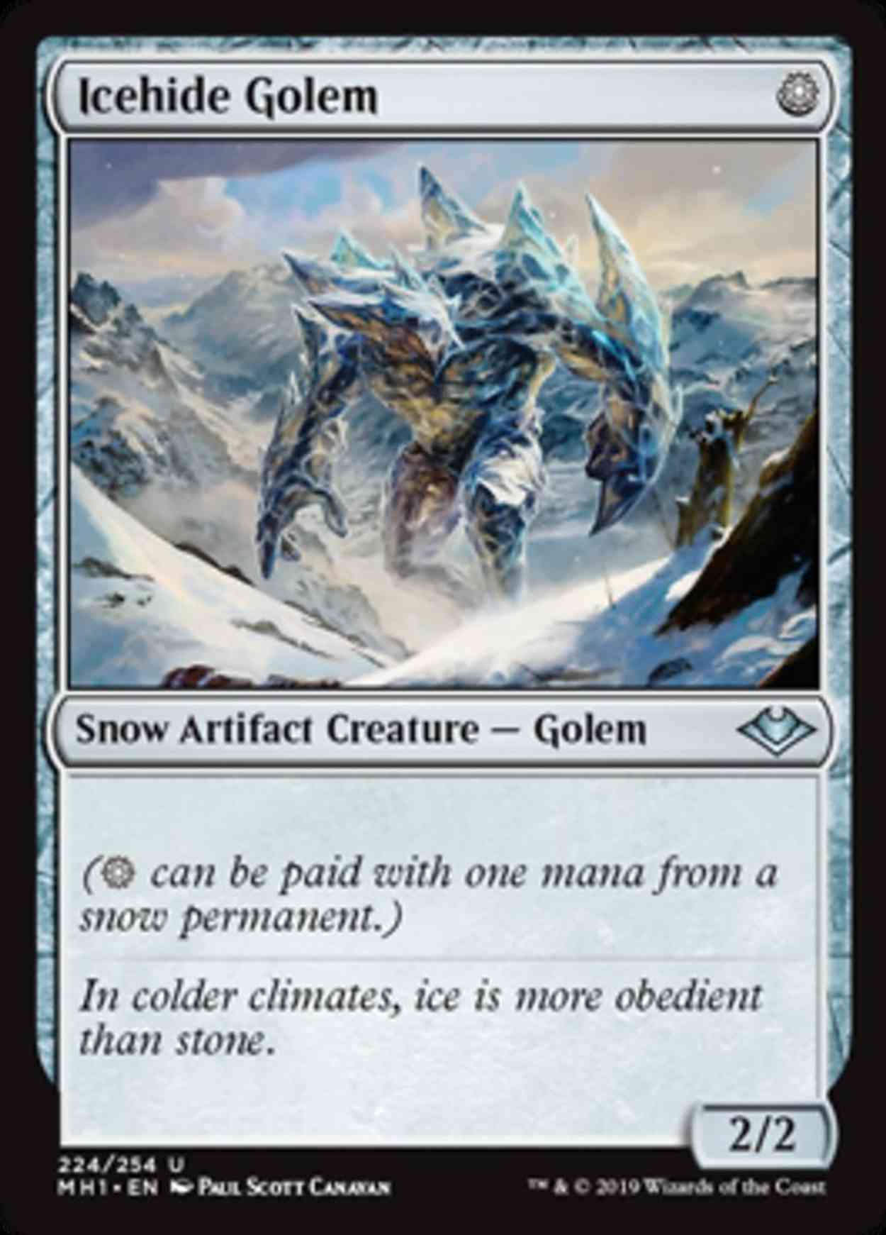 Icehide Golem magic card front
