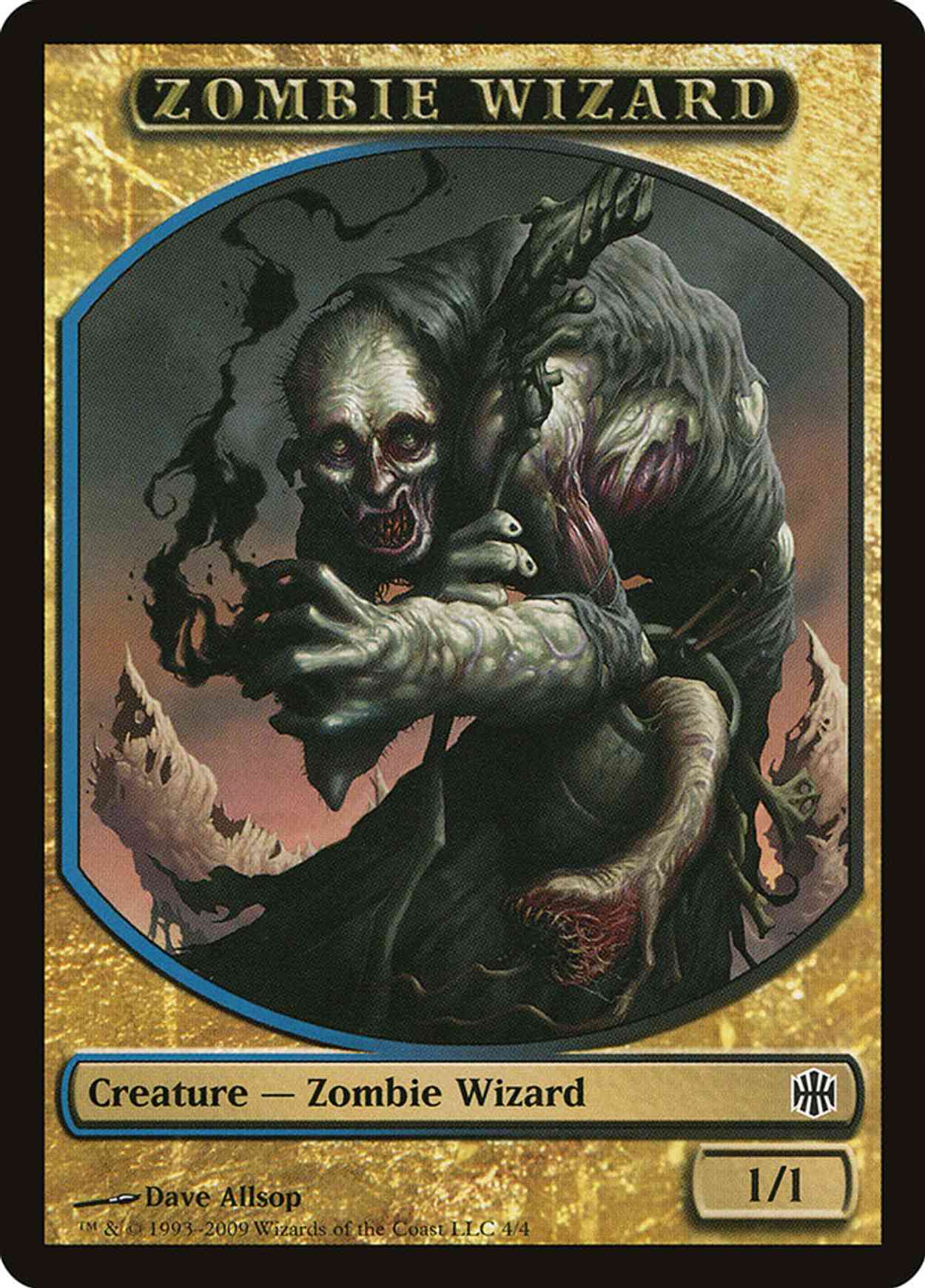 Zombie Wizard Token magic card front
