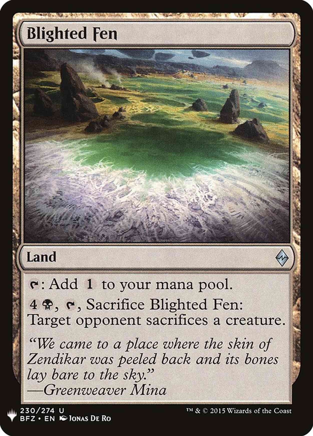 Blighted Fen magic card front