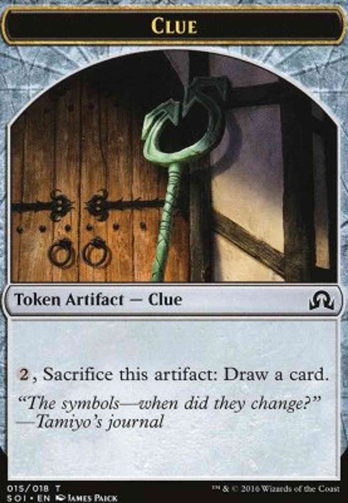 Clue Token (15) magic card front