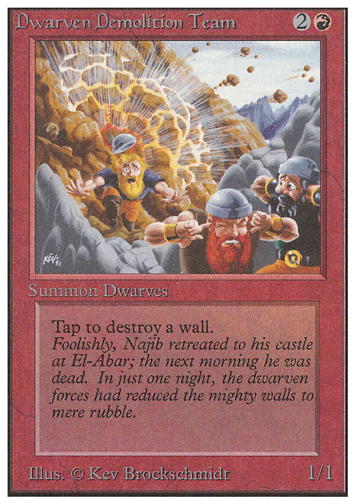 Dwarven Demolition Team magic card front