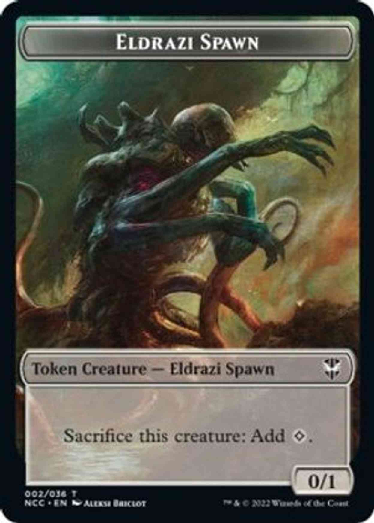 Eldrazi Spawn // Human Double-sided Token magic card front