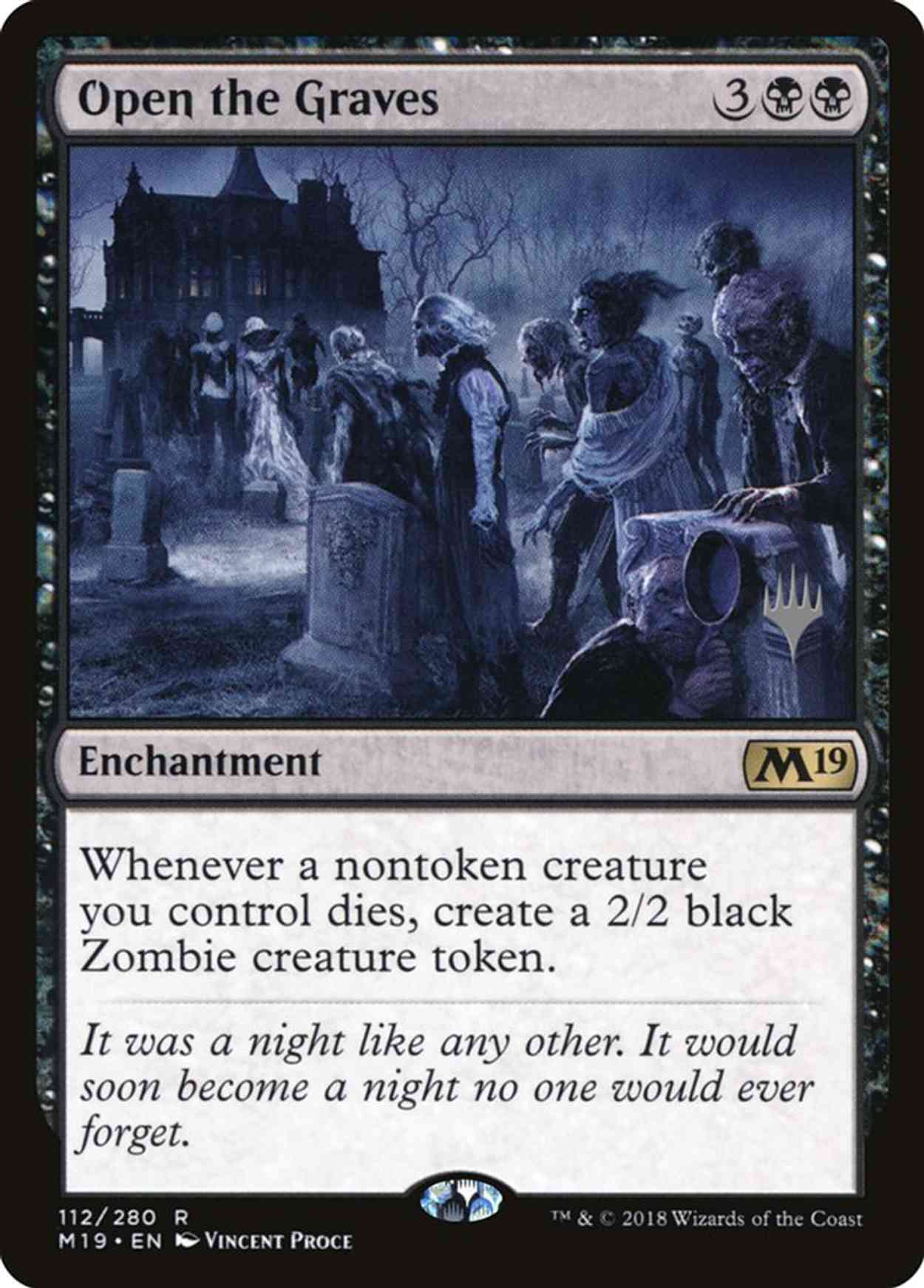 Open the Graves magic card front