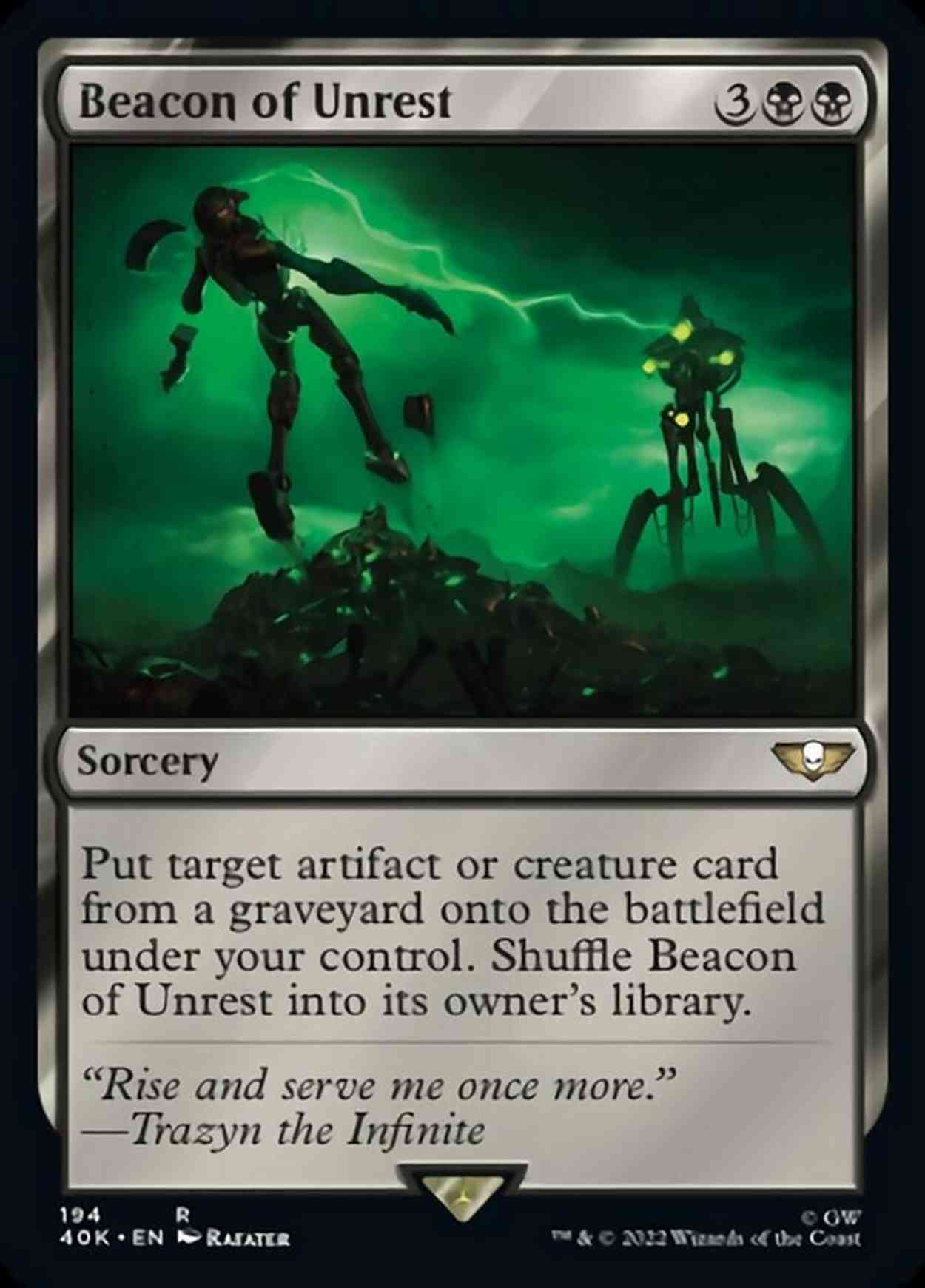 Beacon of Unrest magic card front