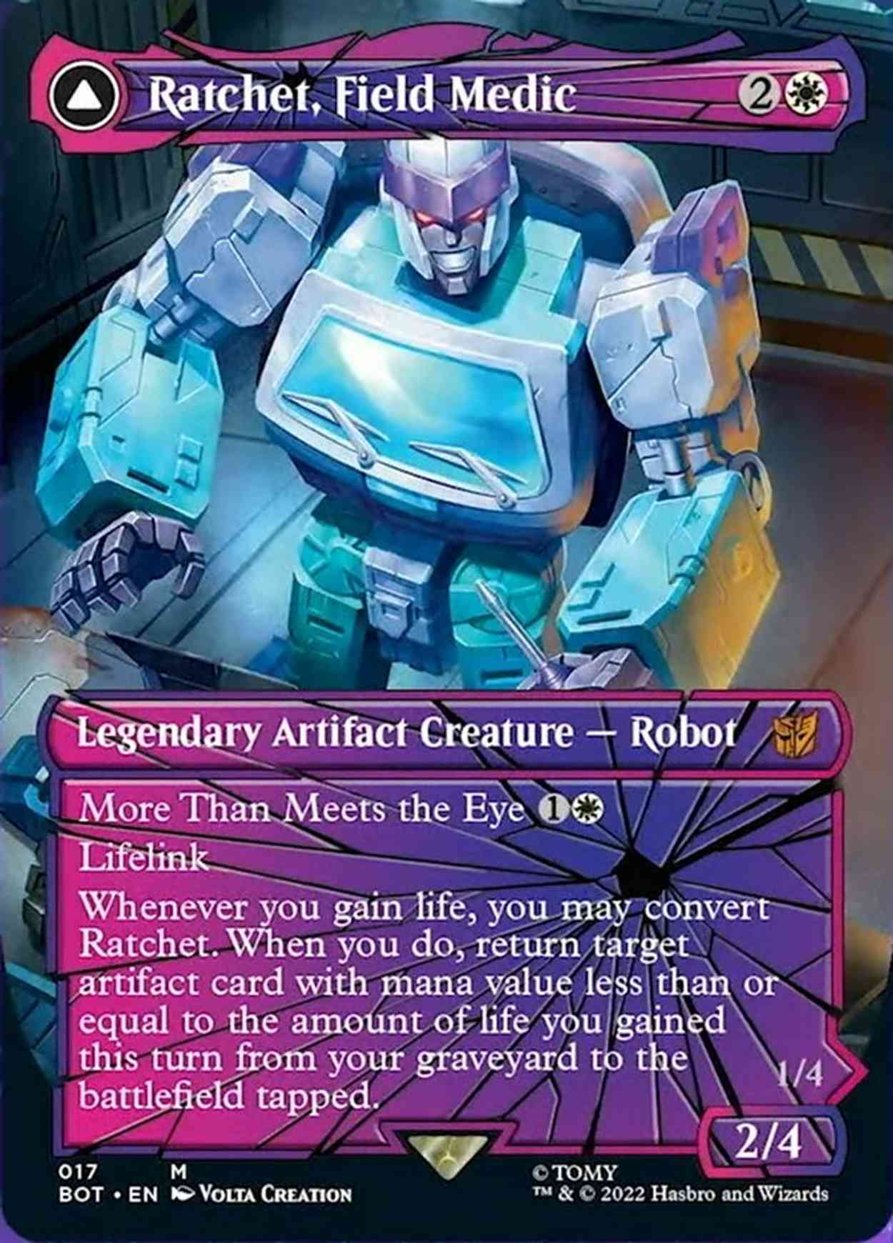 Ratchet, Field Medic (Shattered Glass) magic card front
