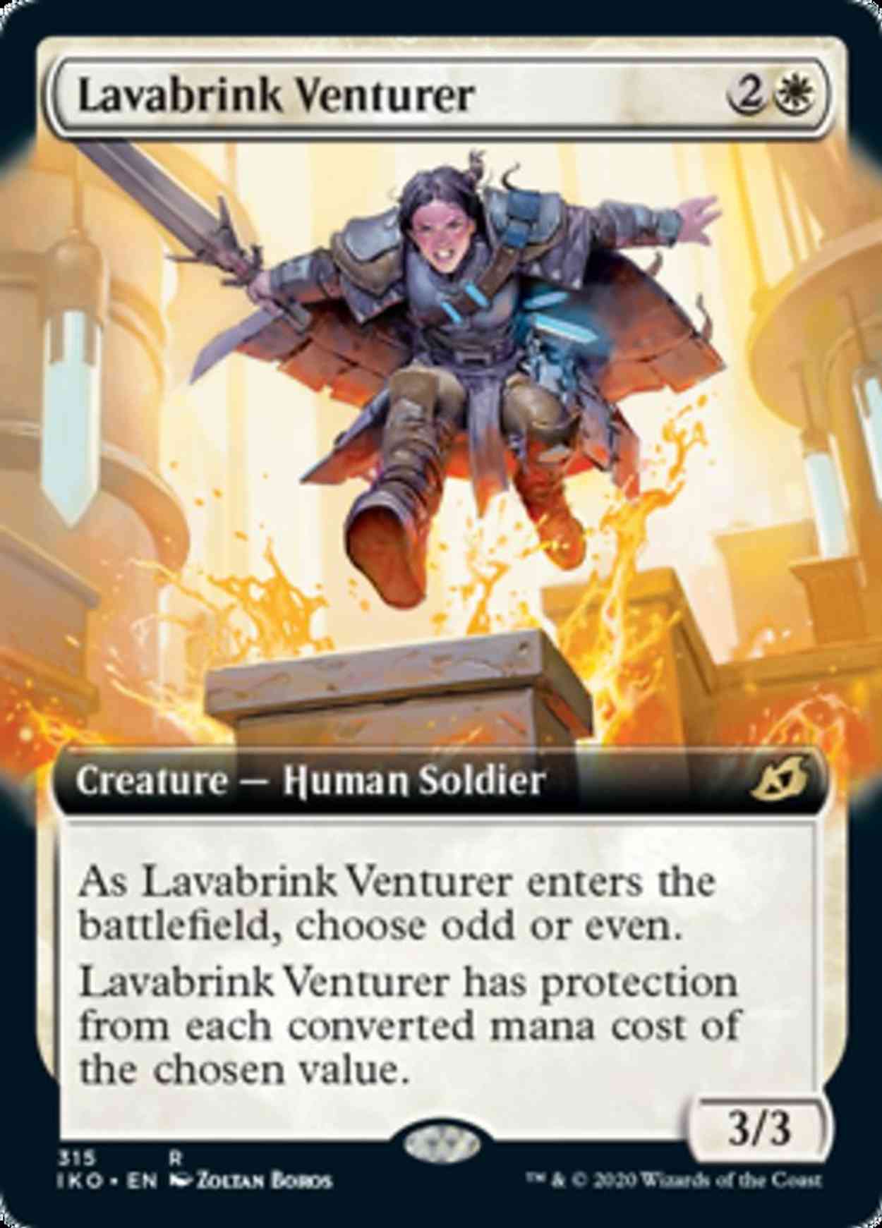 Lavabrink Venturer (Extended Art) magic card front