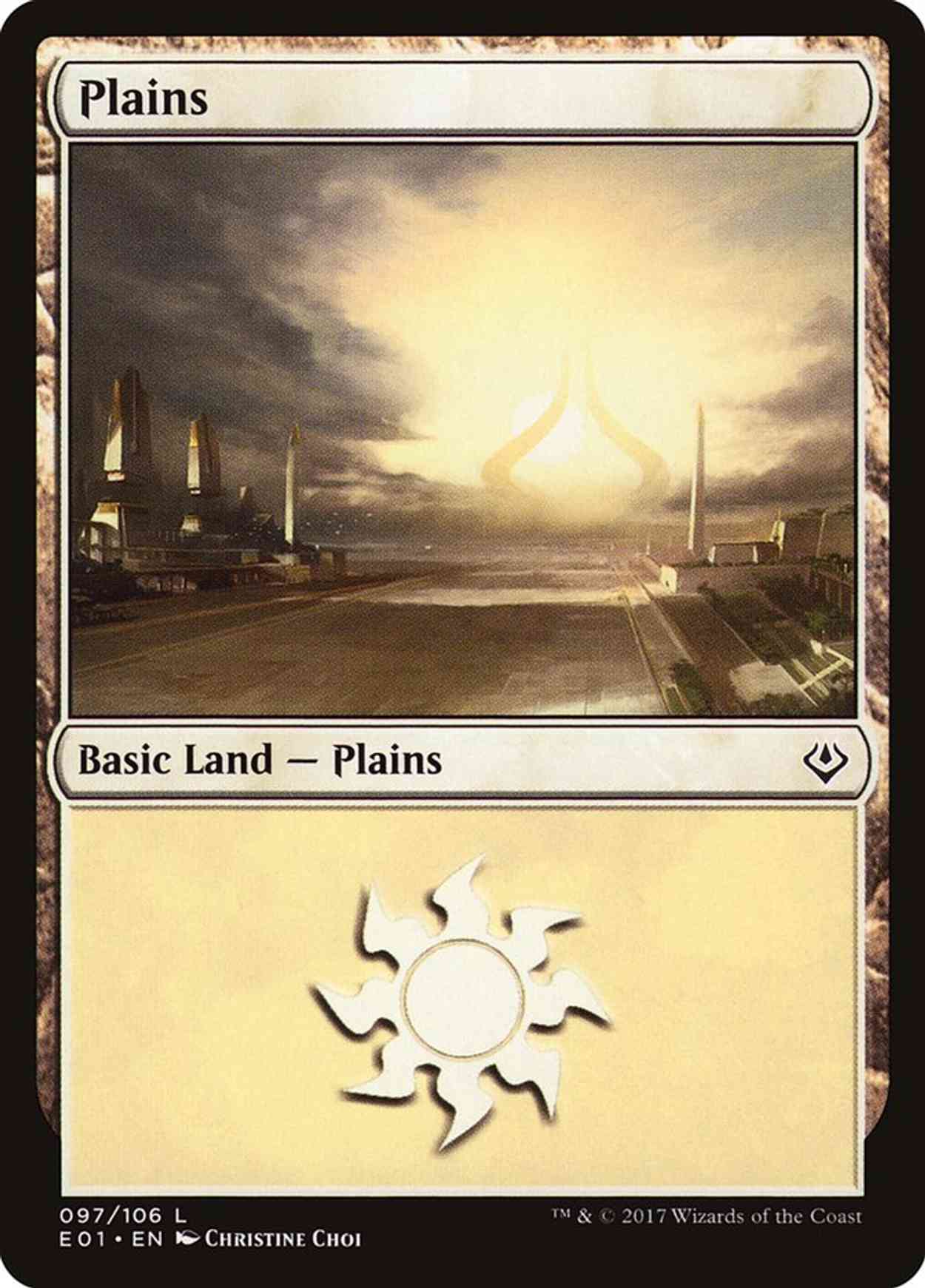 Plains (97) magic card front