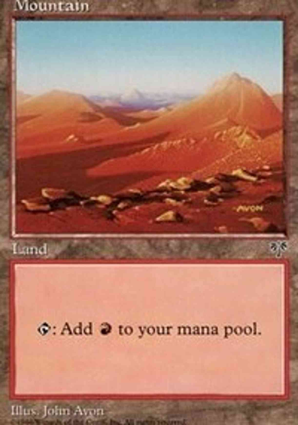 Mountain (Orange) magic card front