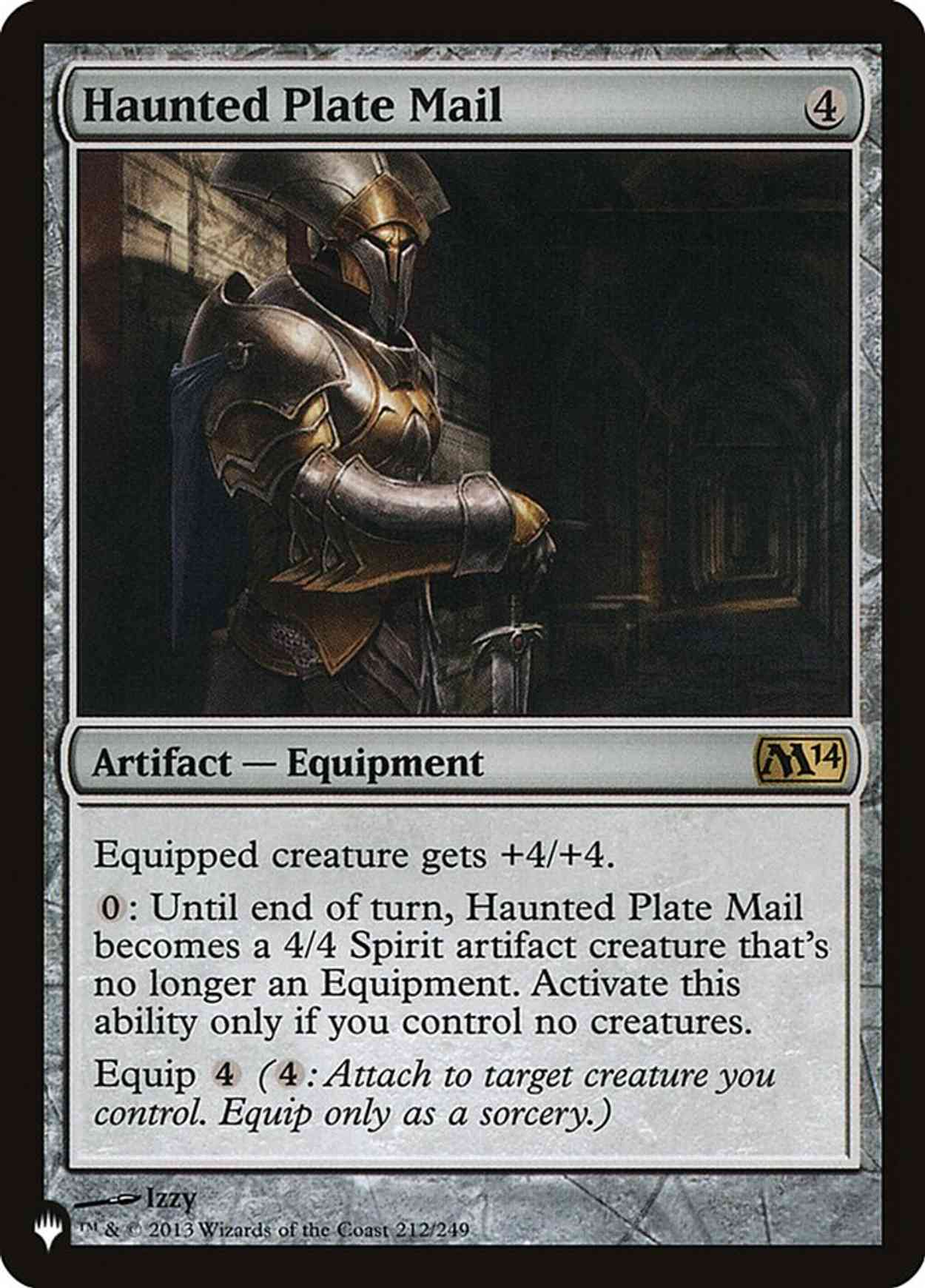 Haunted Plate Mail magic card front