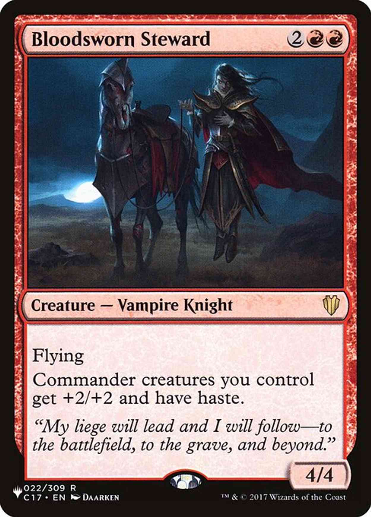 Bloodsworn Steward magic card front