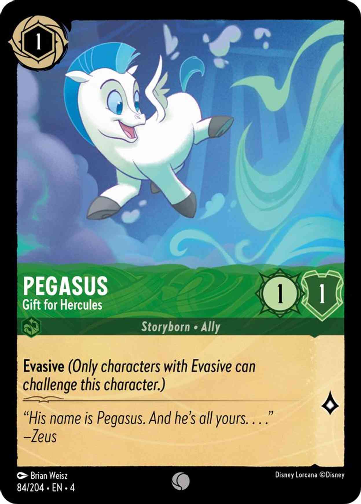 Pegasus - Gift for Hercules magic card front