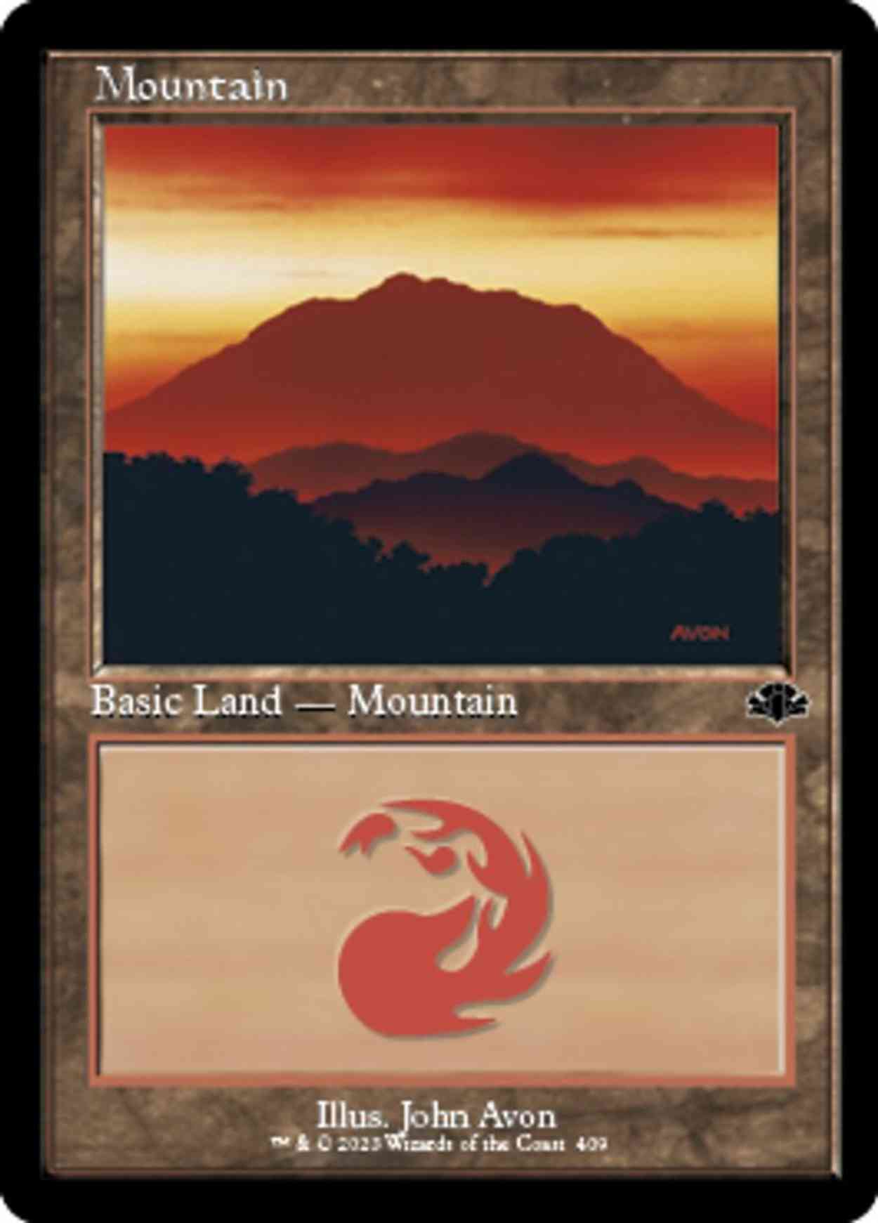 Mountain (409) (Retro Frame) magic card front