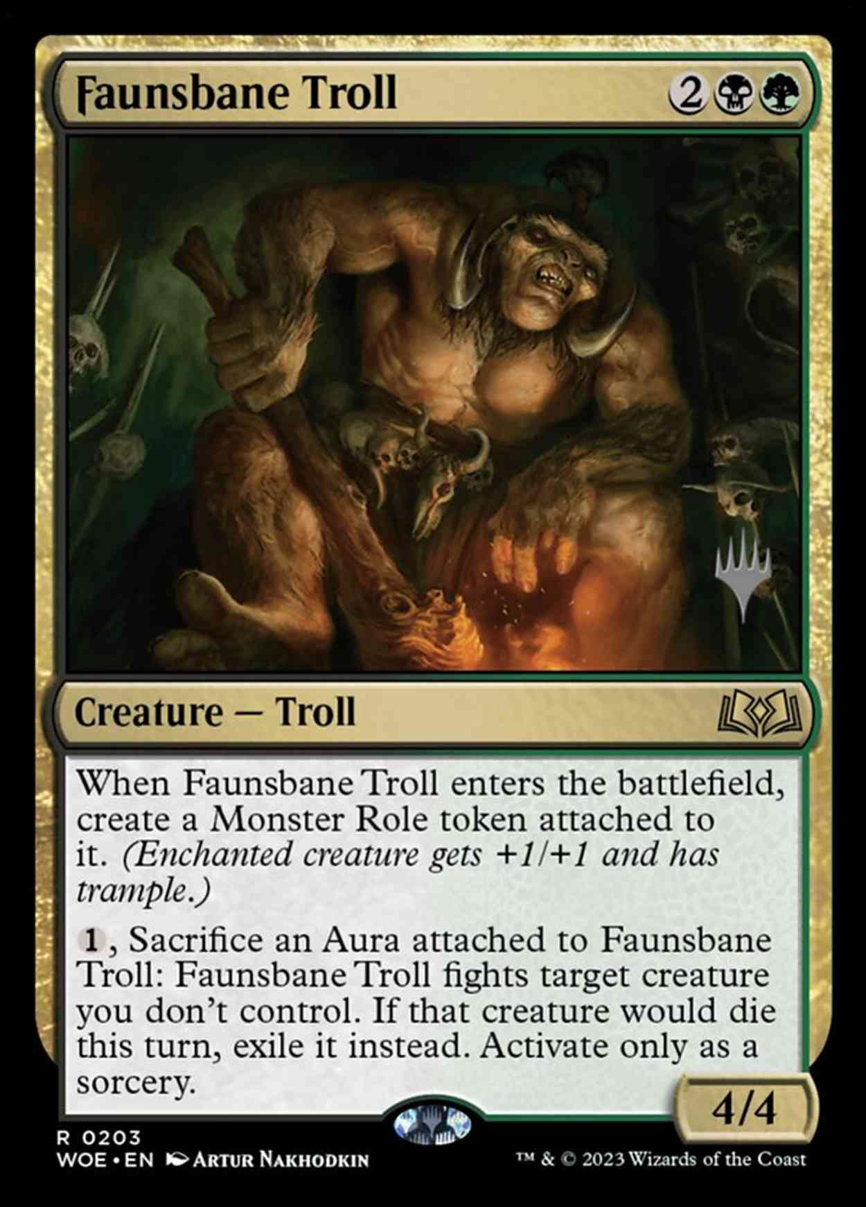 Faunsbane Troll magic card front