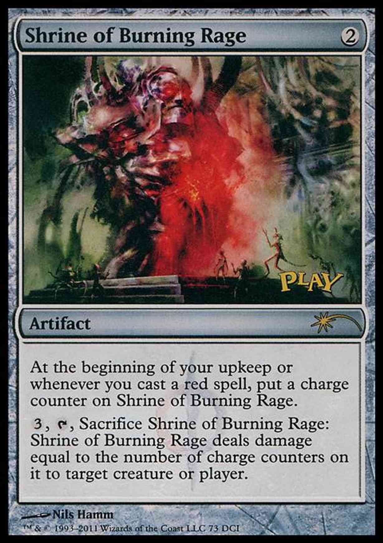 Shrine of Burning Rage magic card front