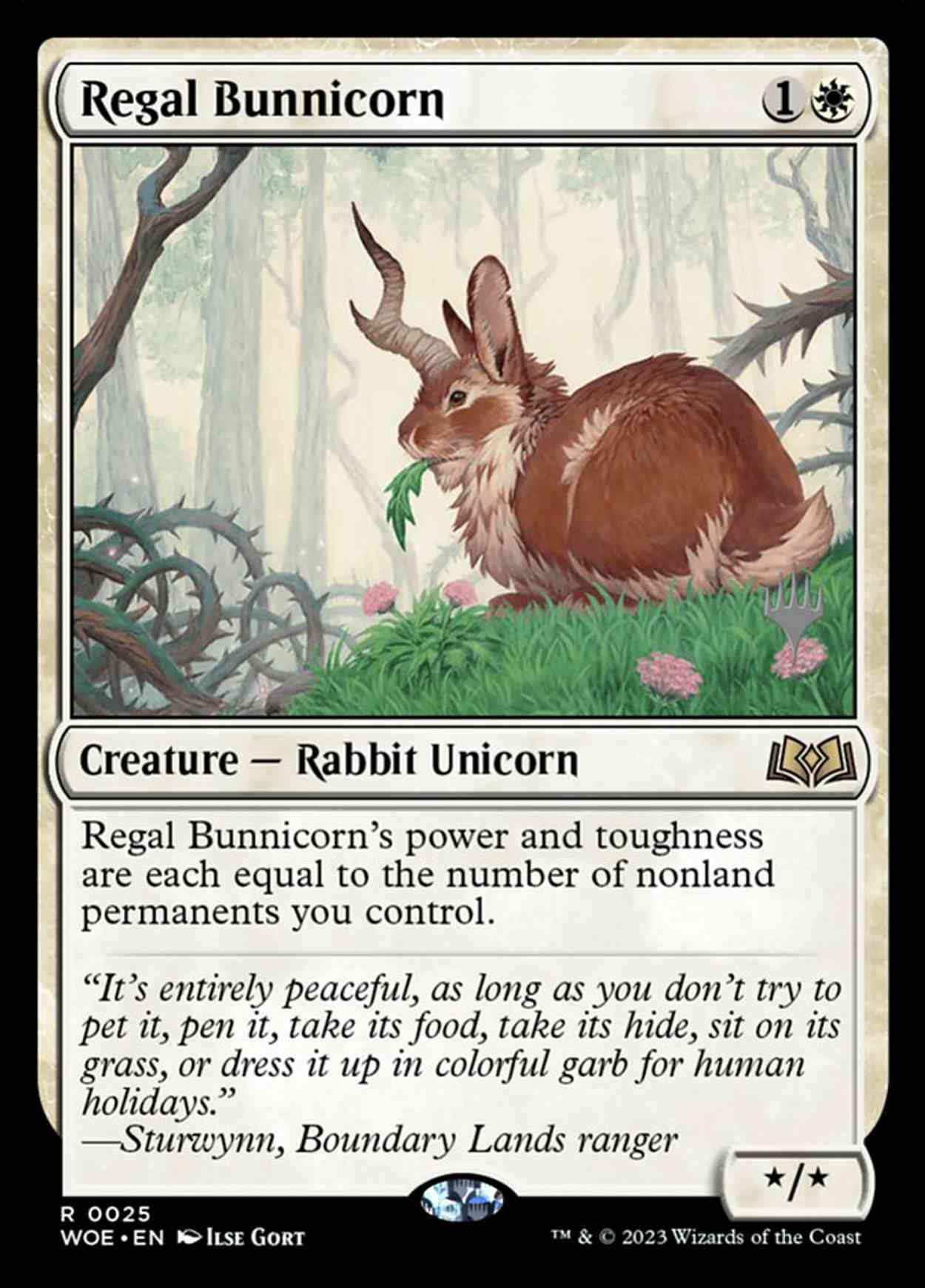 Regal Bunnicorn magic card front