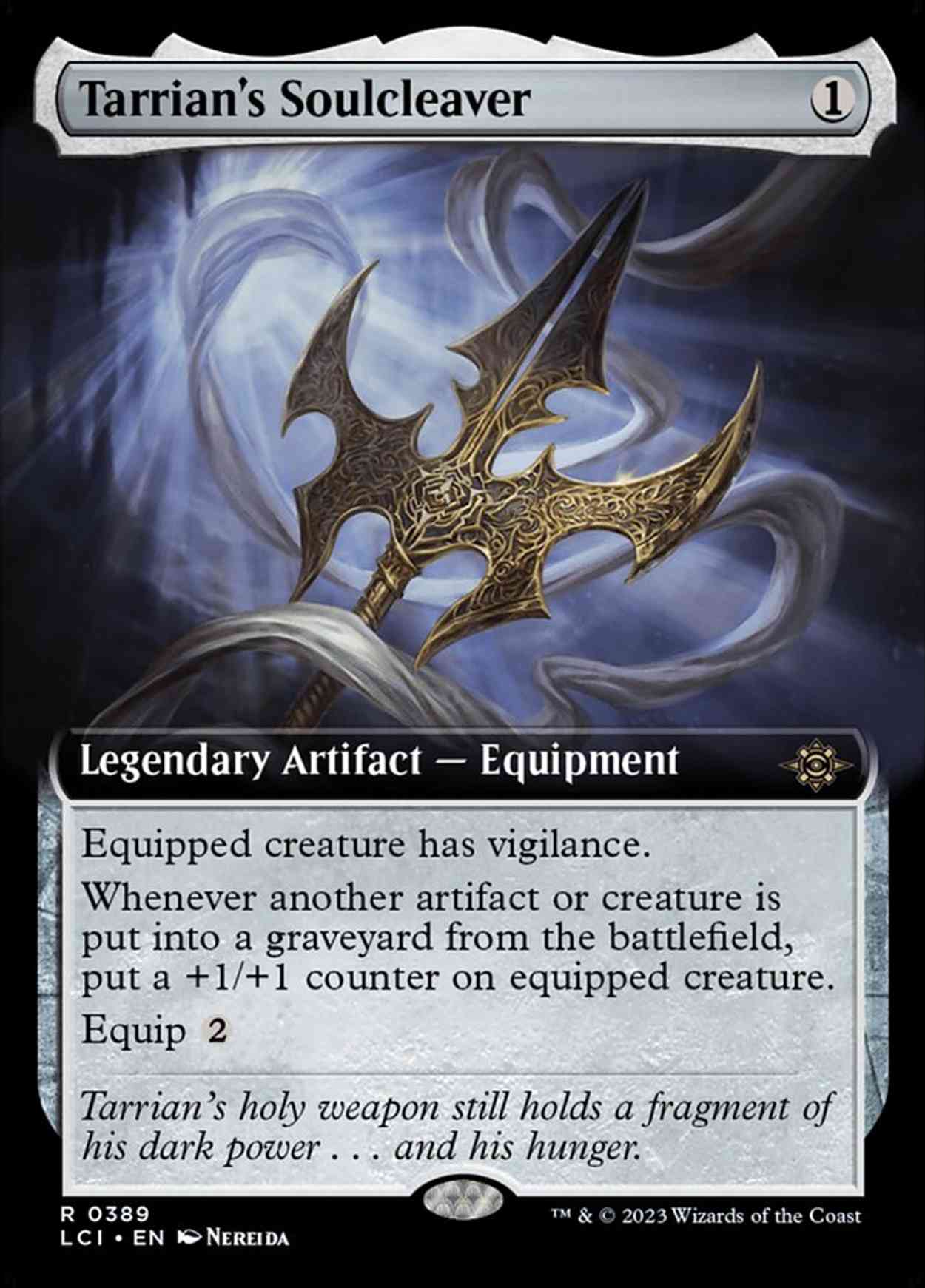 Tarrian's Soulcleaver (Extended Art) magic card front