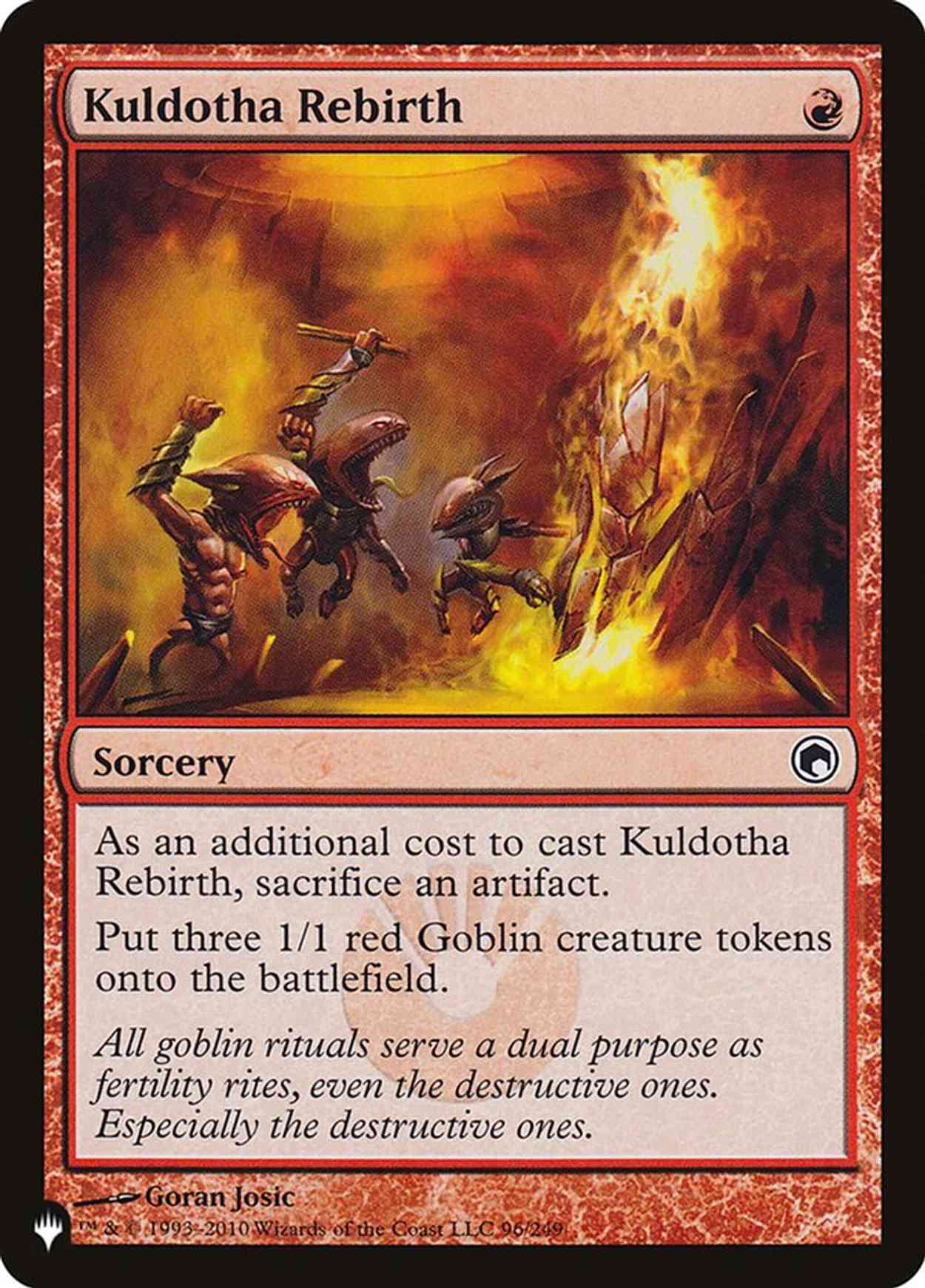 Kuldotha Rebirth magic card front