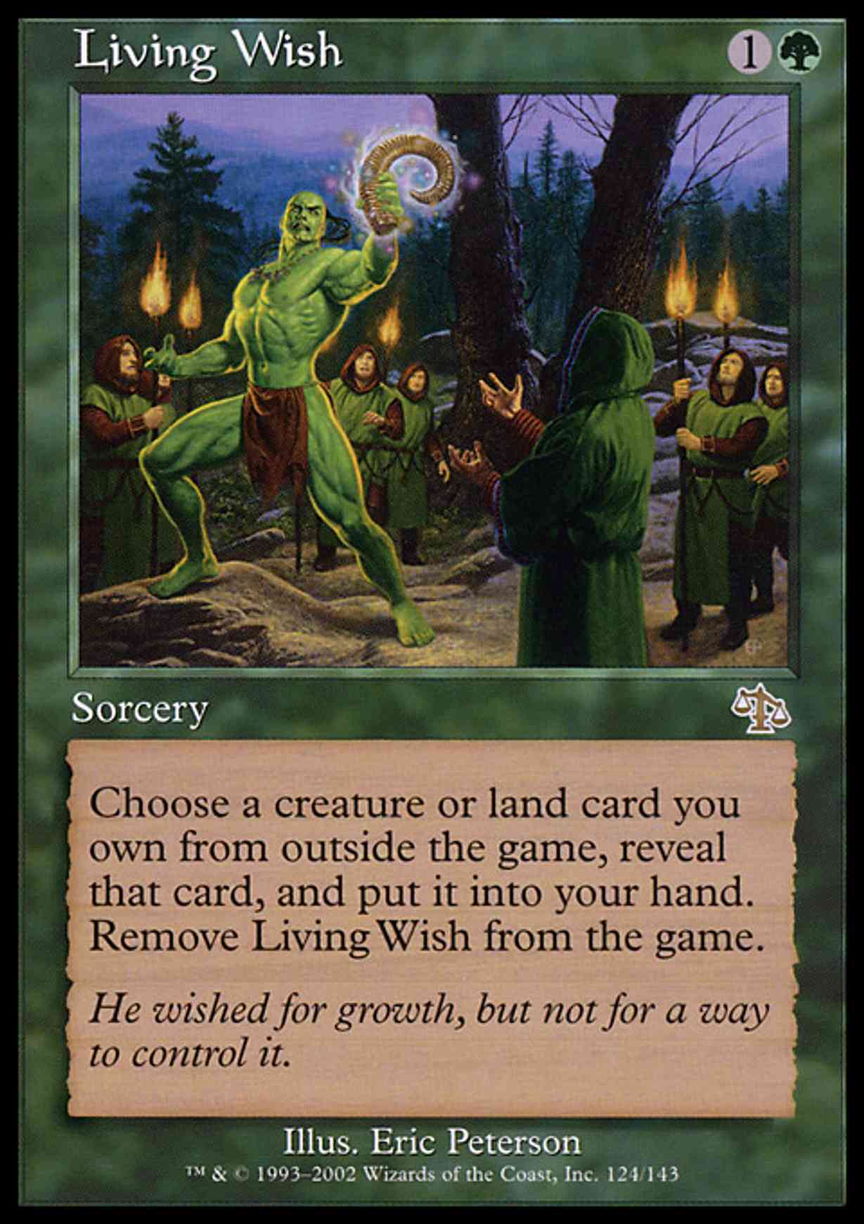 Living Wish magic card front