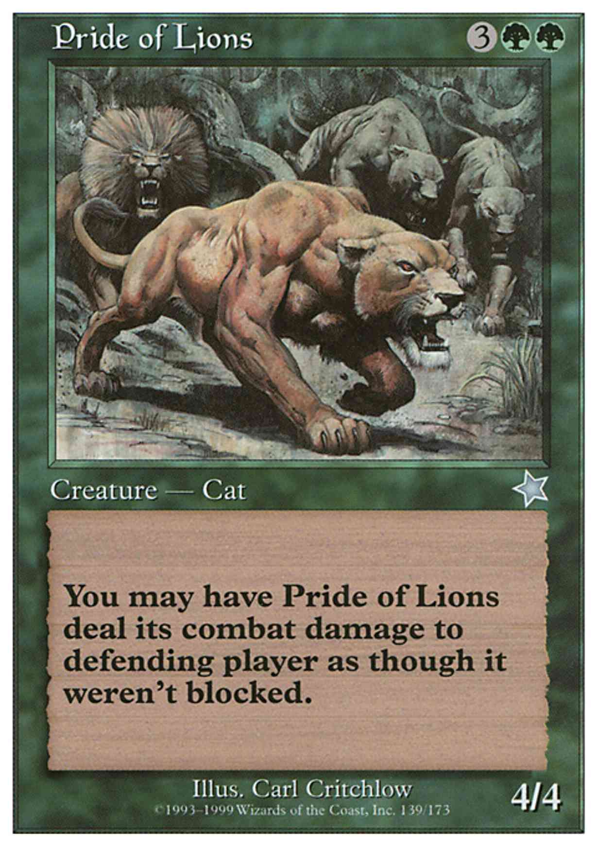 Pride of Lions magic card front