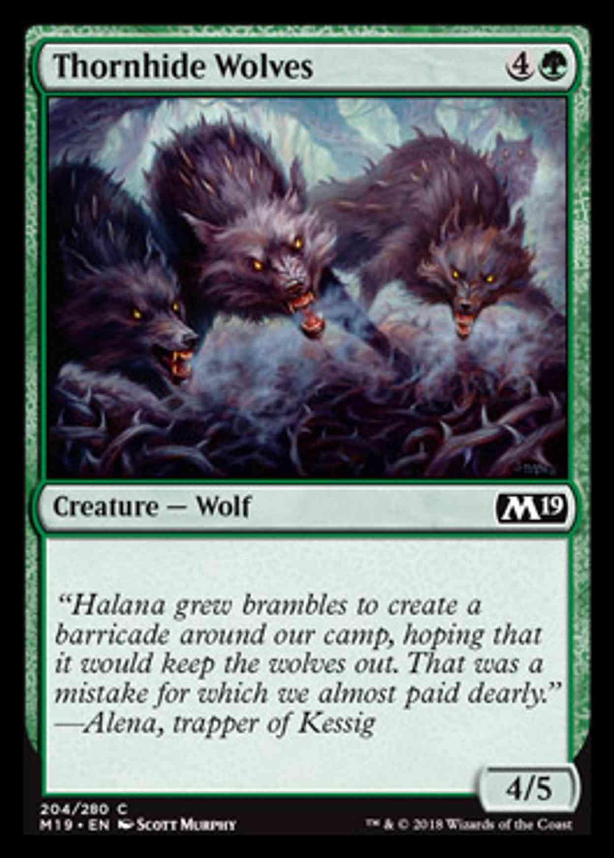 Thornhide Wolves magic card front