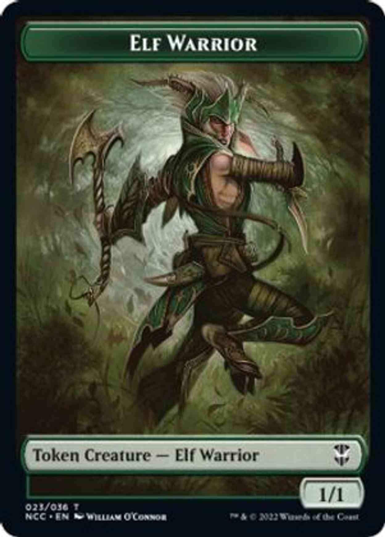 Elf Warrior // Wurm Double-sided Token magic card front