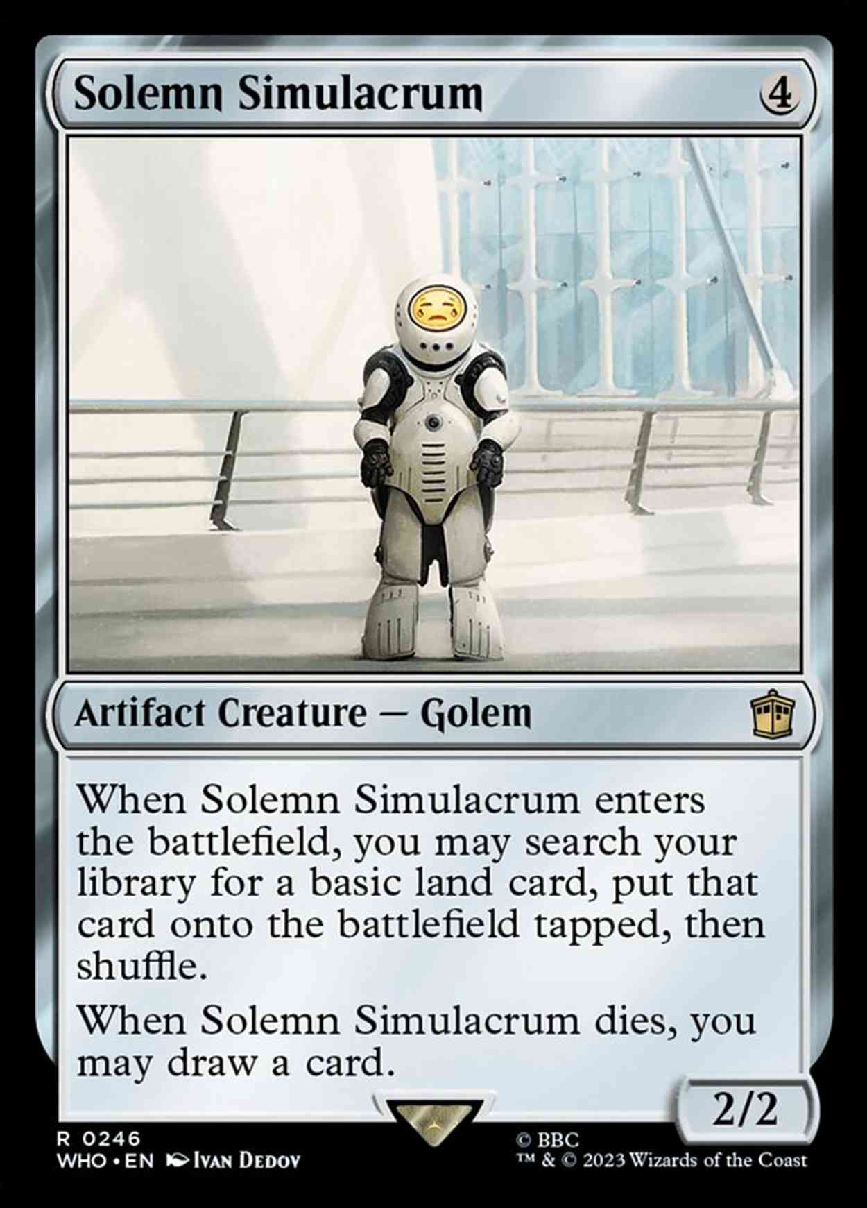 Solemn Simulacrum magic card front