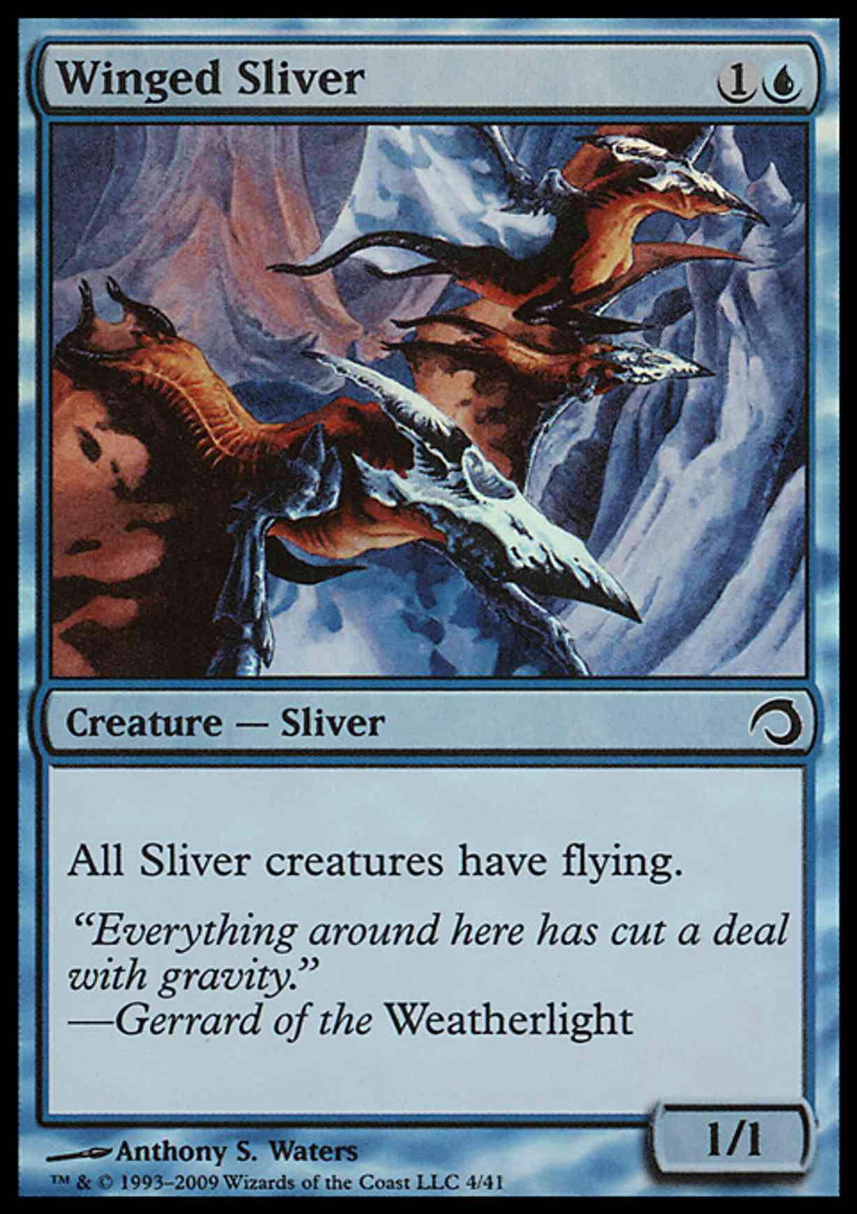 Winged Sliver magic card front