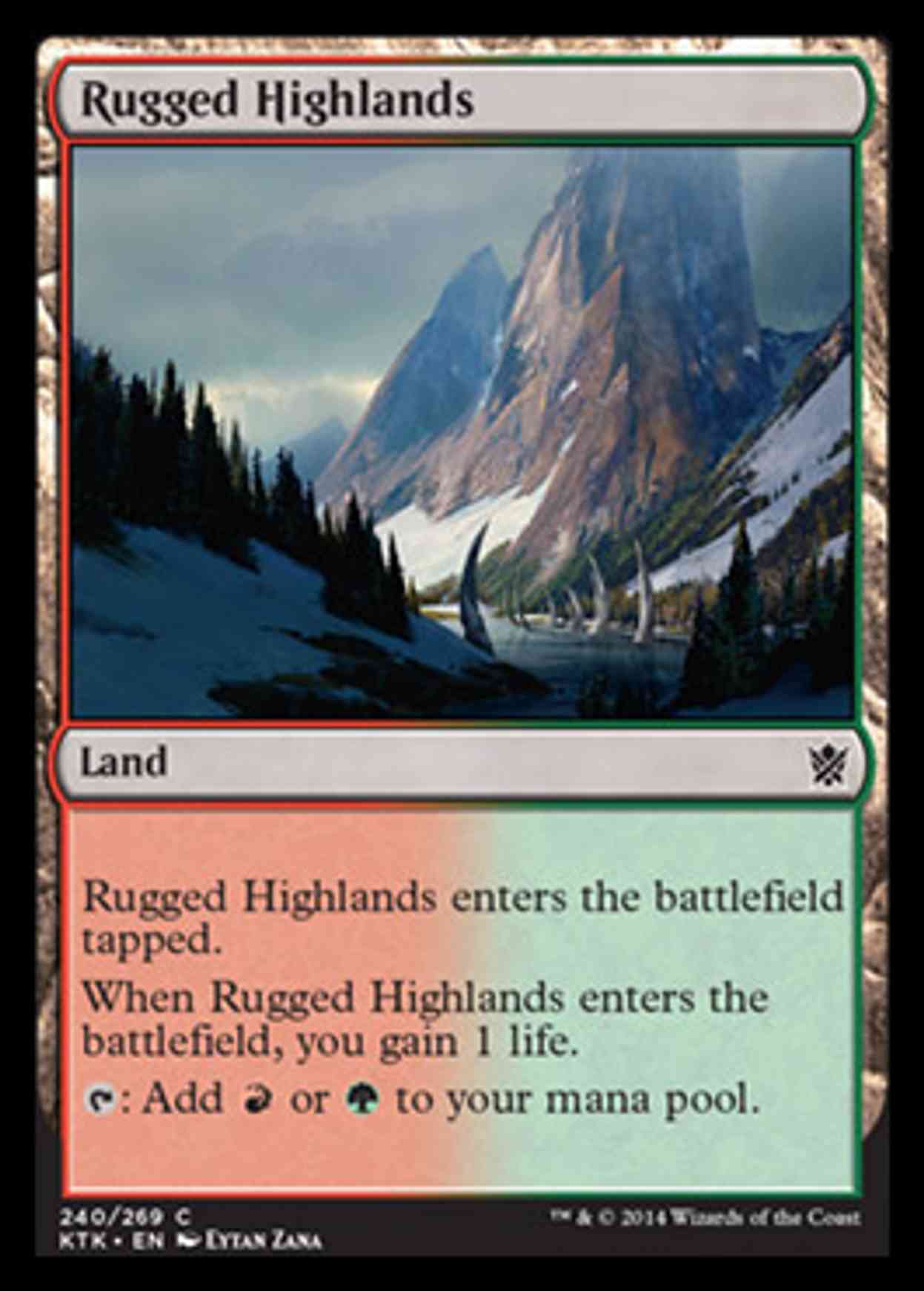 Rugged Highlands magic card front