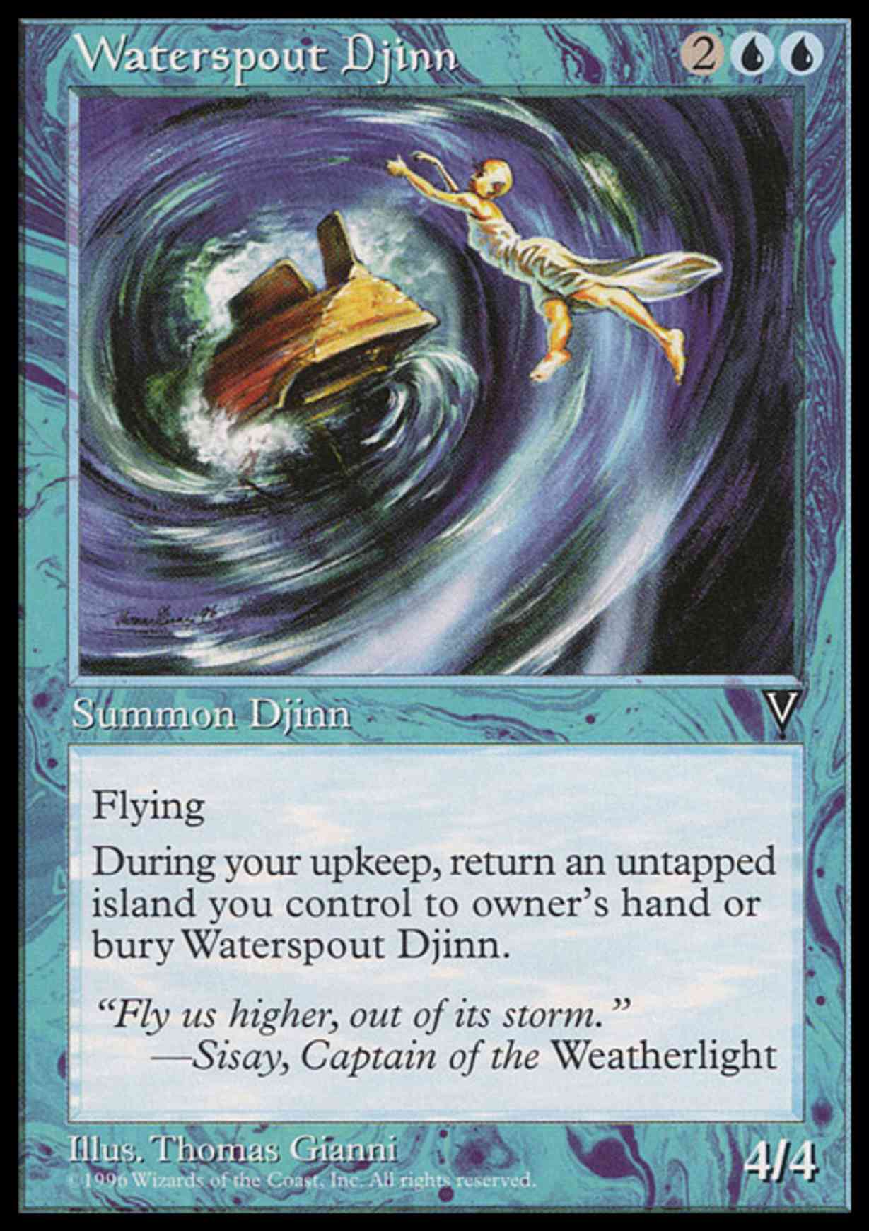 Waterspout Djinn magic card front
