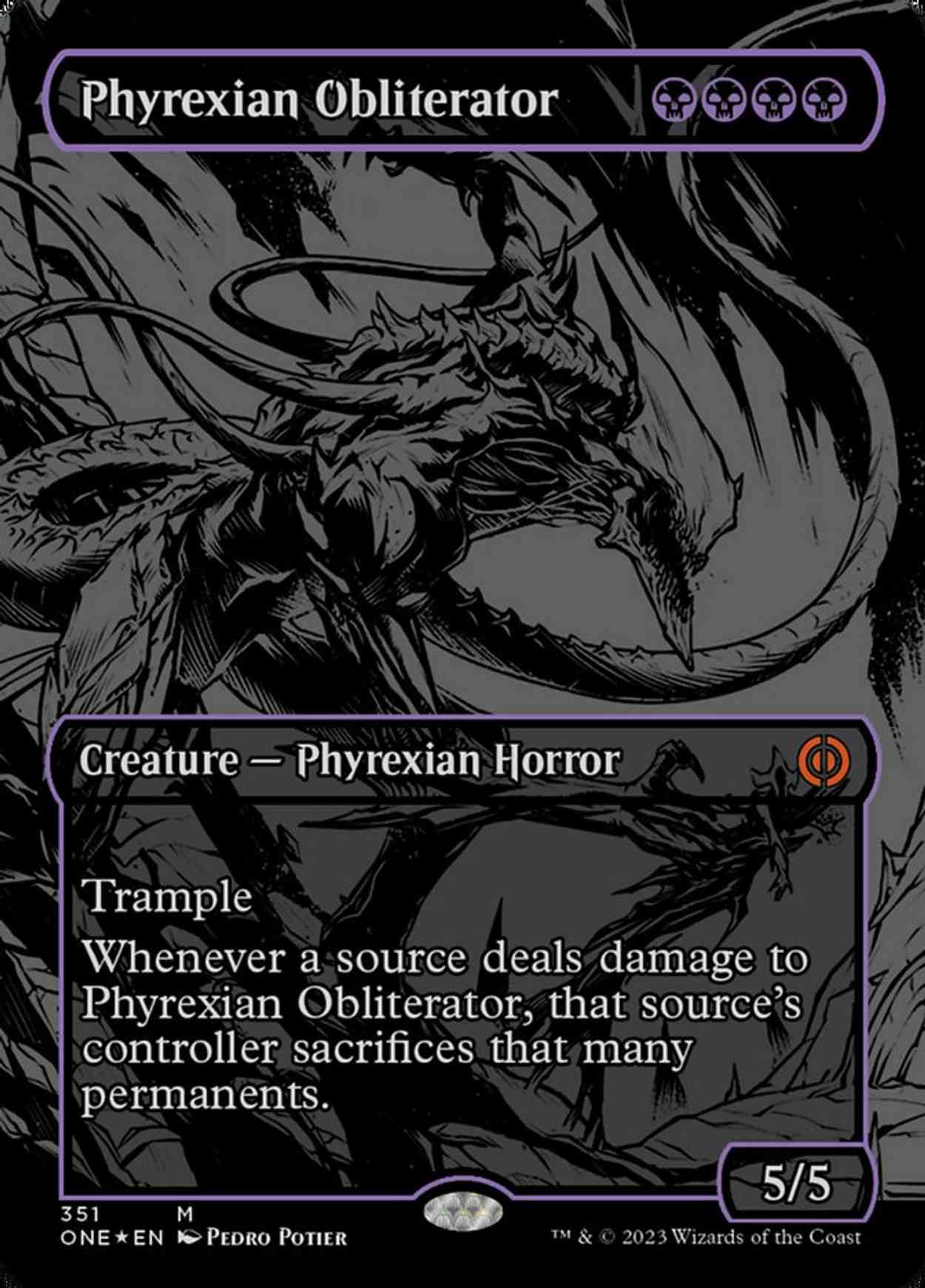Phyrexian Obliterator (Oil Slick Raised Foil) magic card front