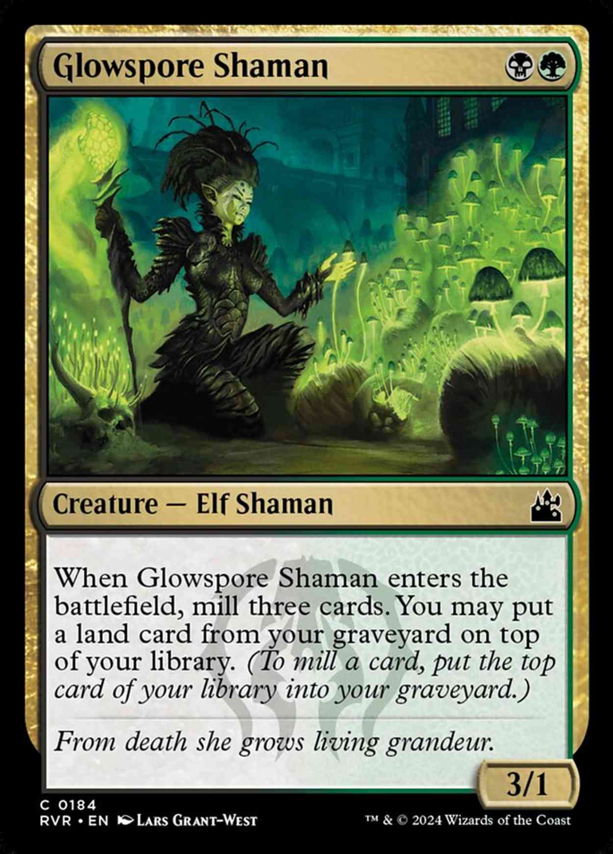 Glowspore Shaman magic card front