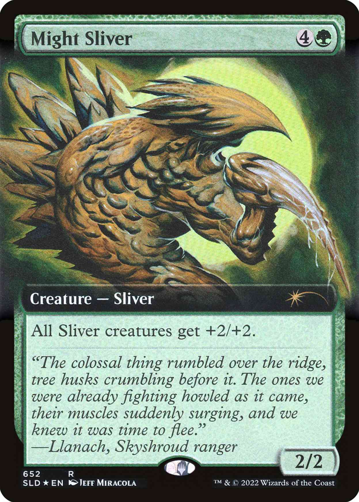 Might Sliver (Extended Art) magic card front