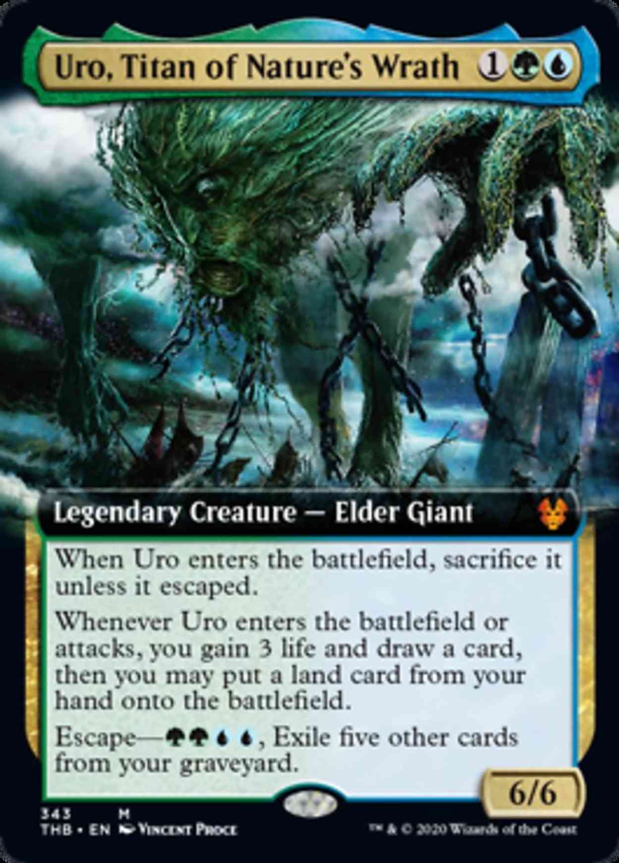 Uro, Titan of Nature's Wrath (Extended Art) magic card front