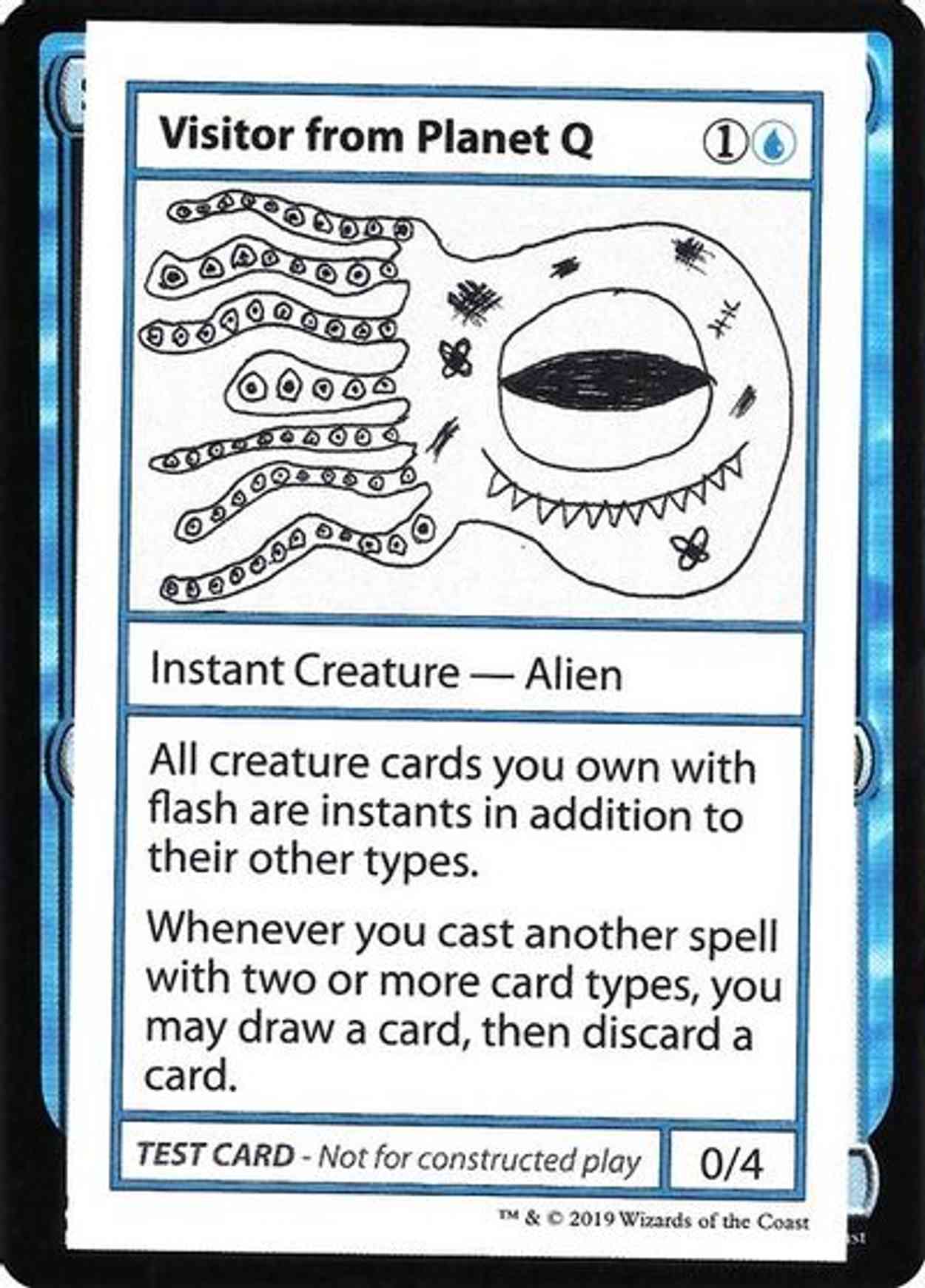 Visitor from Planet Q (No PW Symbol) magic card front