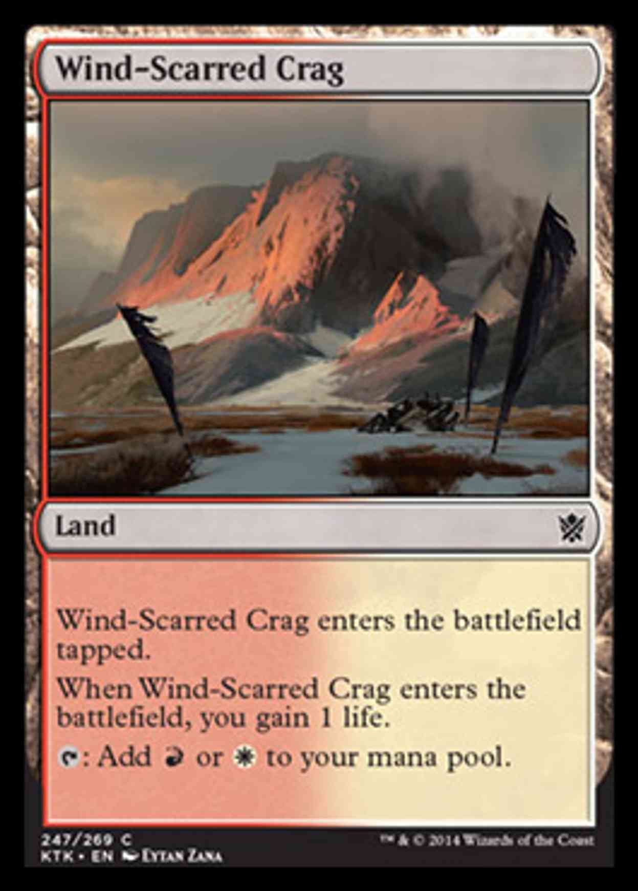 Wind-Scarred Crag magic card front