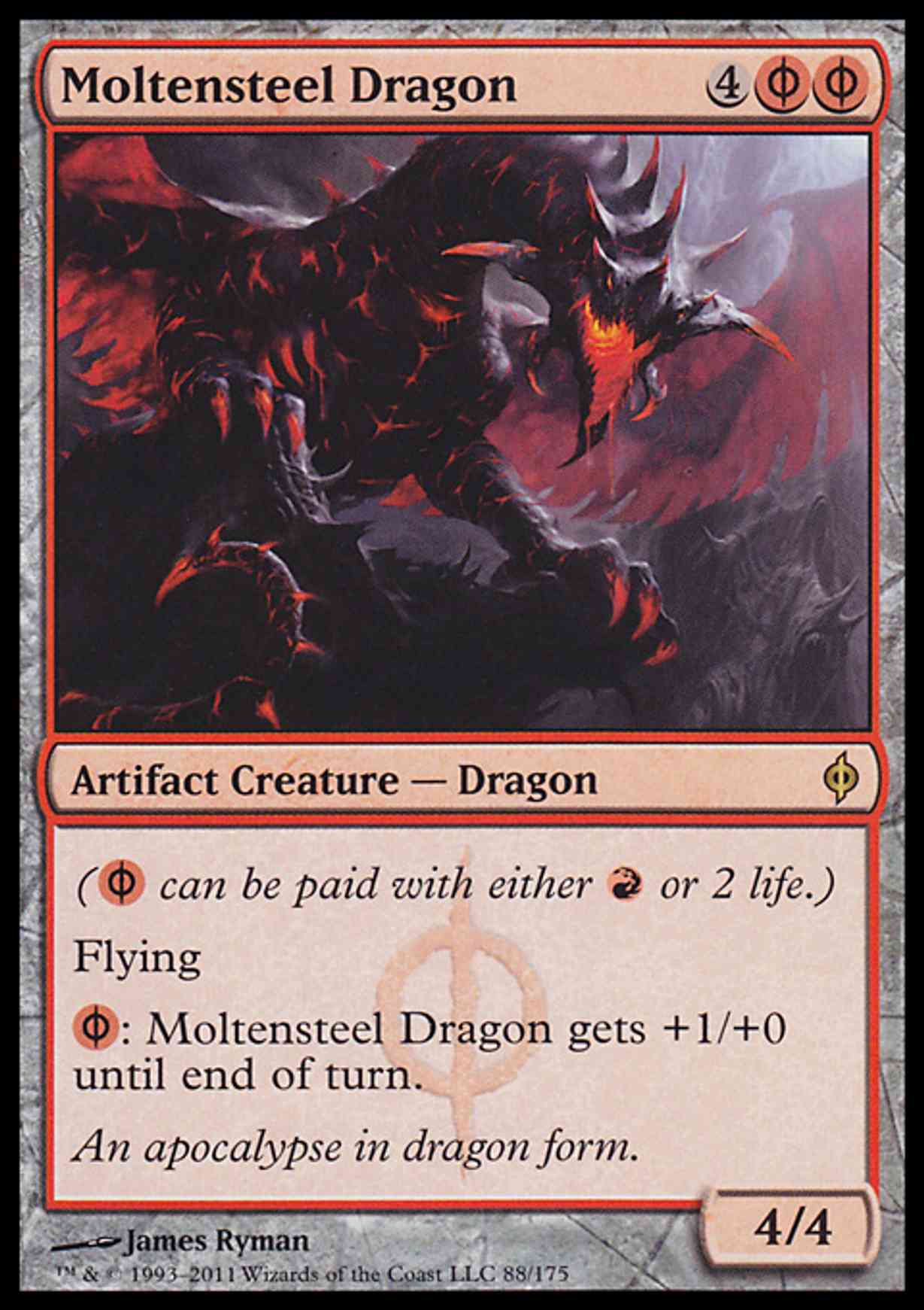 Moltensteel Dragon magic card front