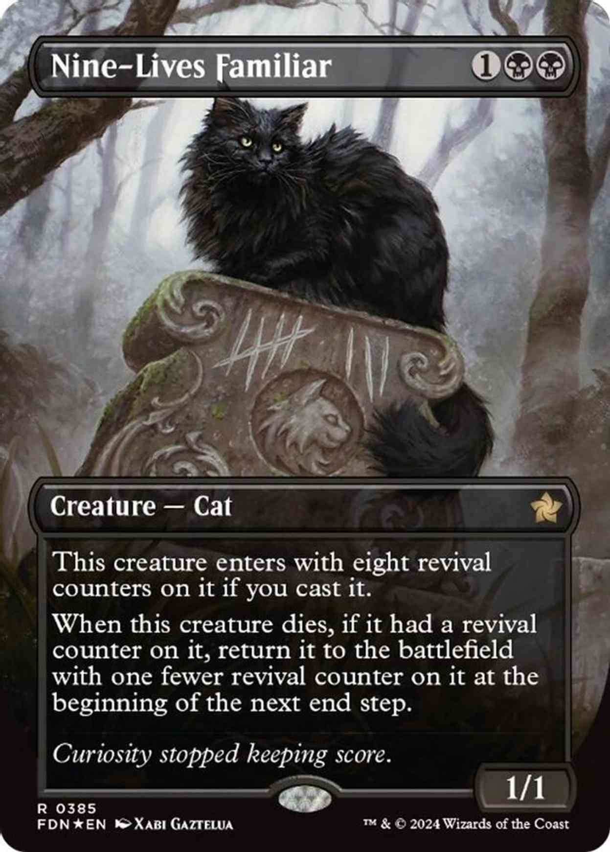 Nine-Lives Familiar (Borderless) (Mana Foil) magic card front