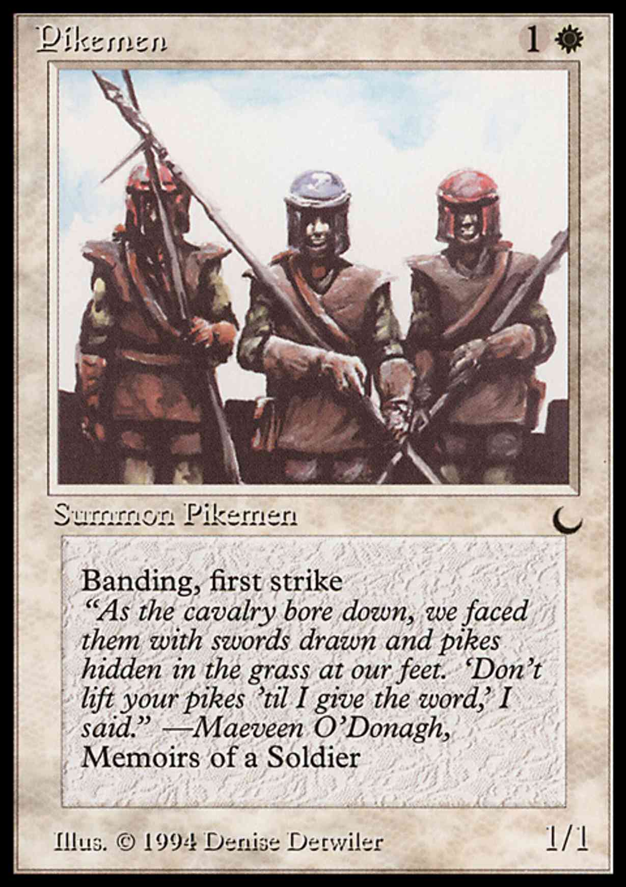 Pikemen magic card front