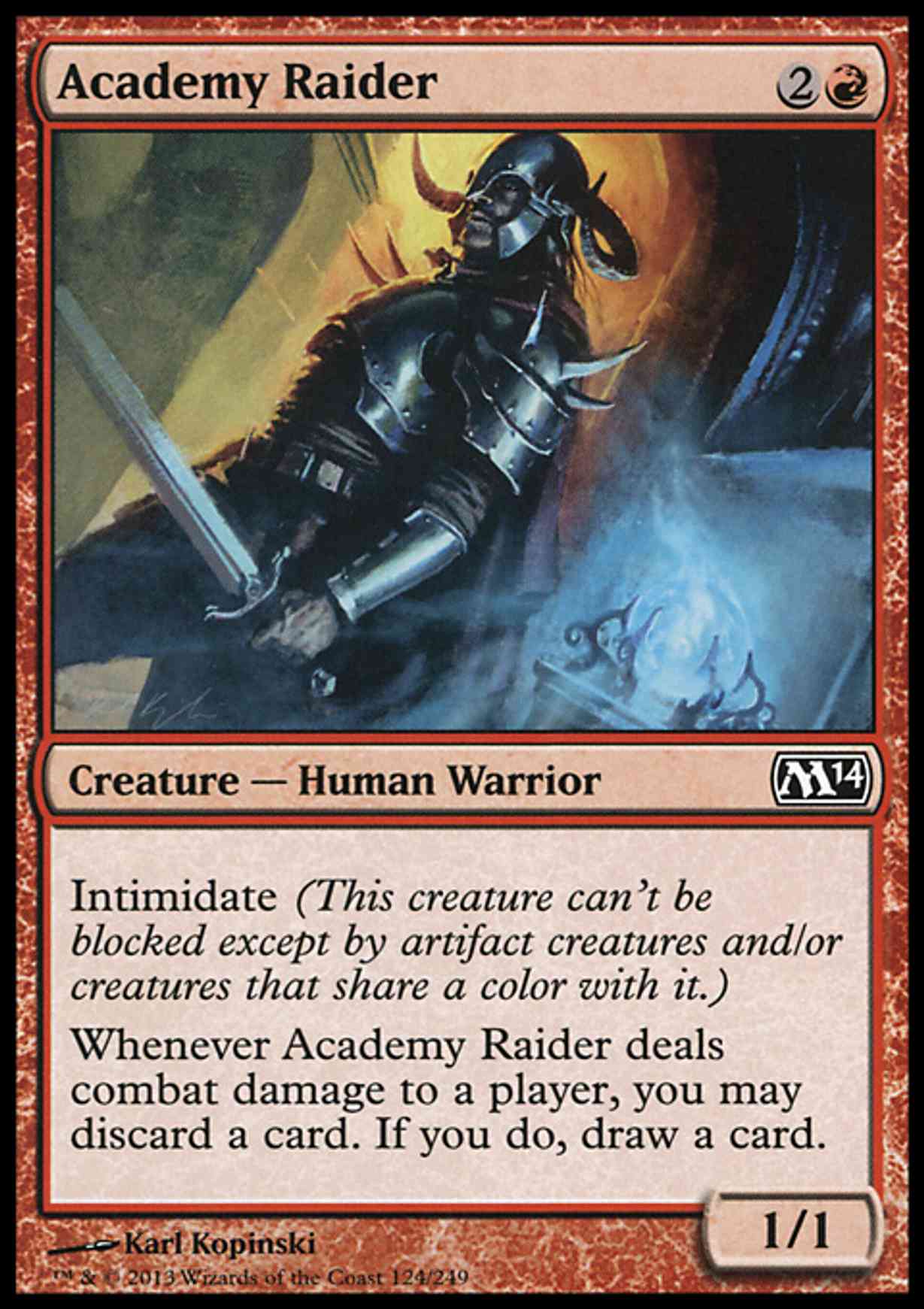 Academy Raider magic card front